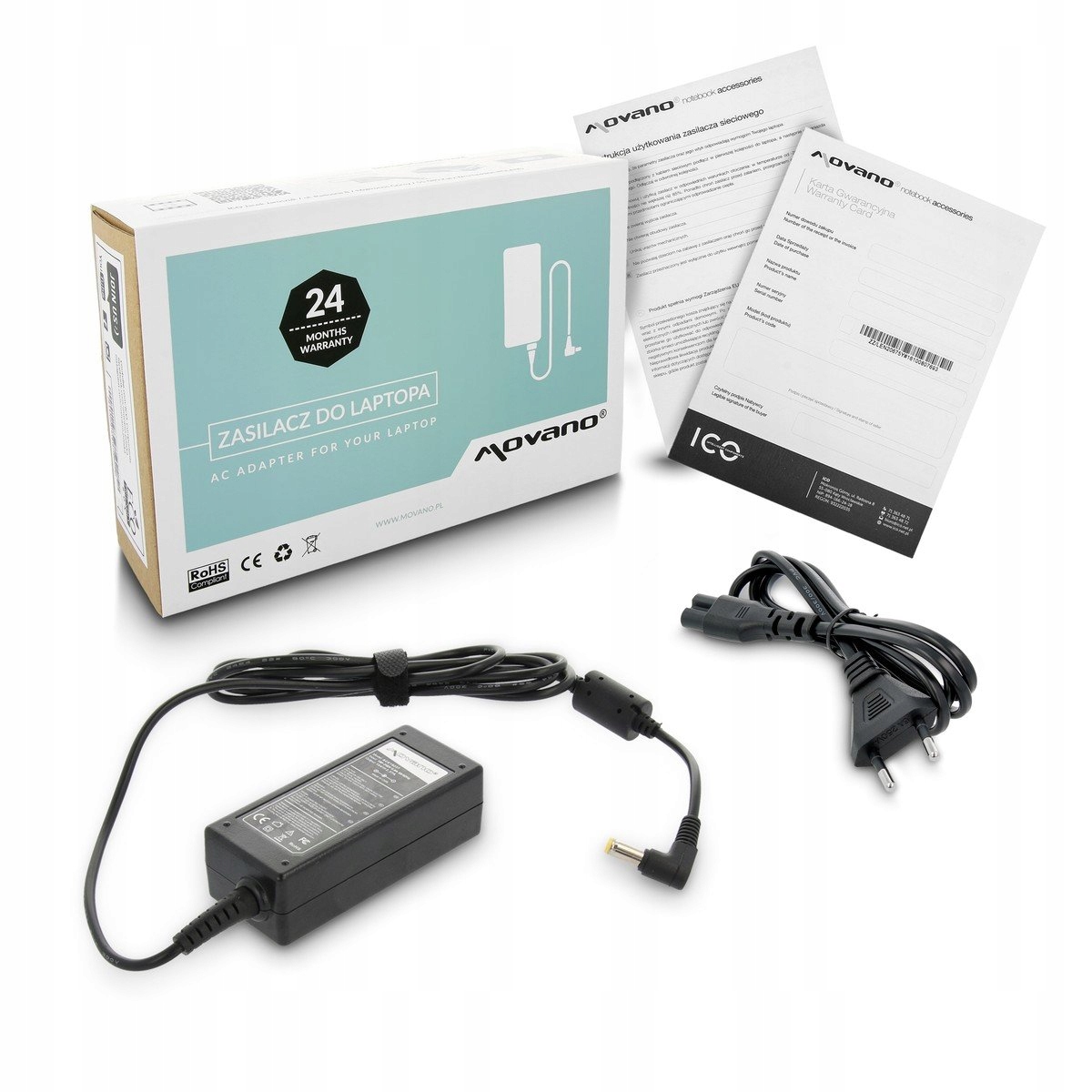 Napájecí Nabíječka 45W pro Acer Movano 19V 3.42A zástrčka (5.5x1.7)