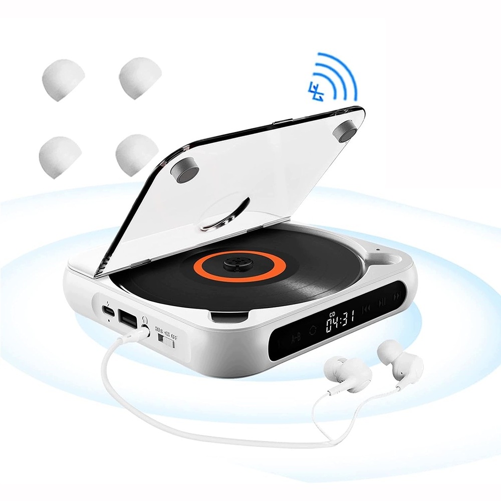 Přenosný CD MP3 Přehrávač S Bluetooth Reproduktorem, Funkce Opakování Ab