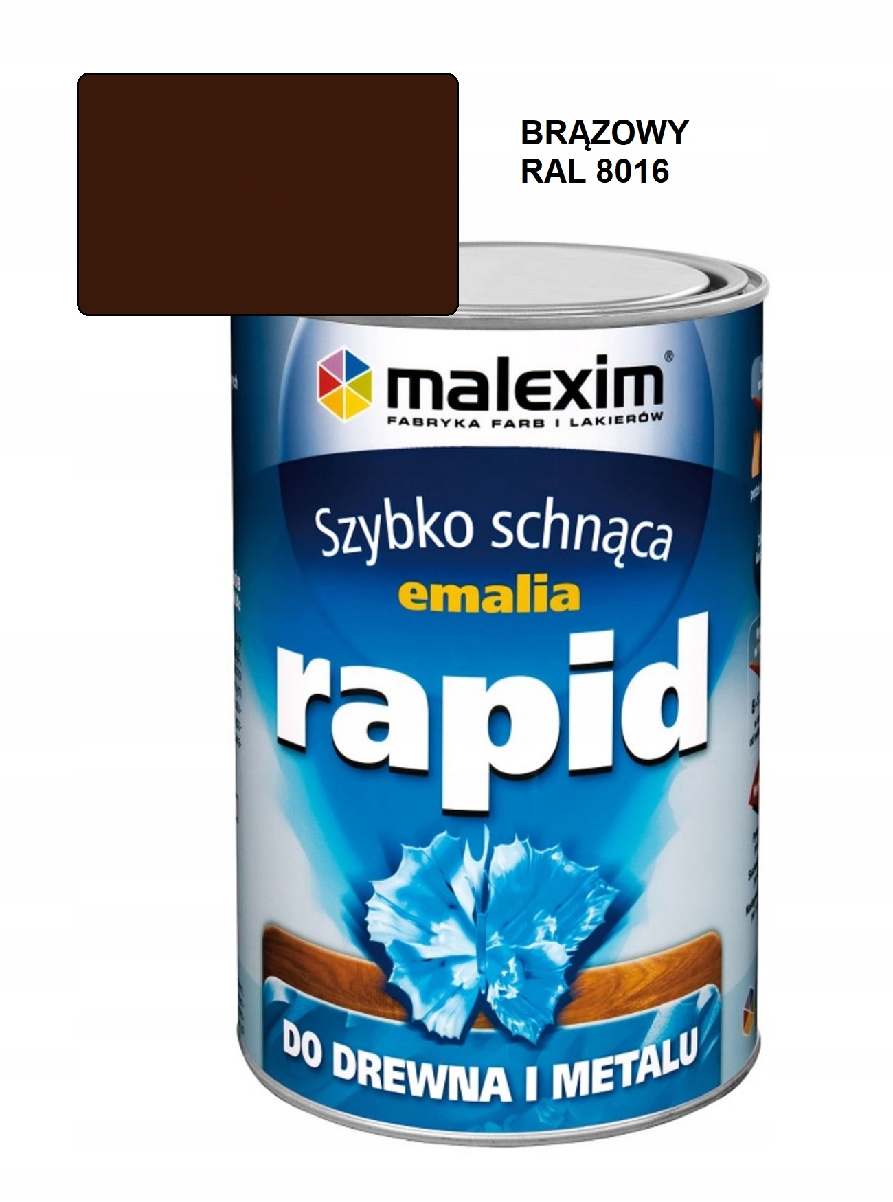 Rychleschnoucí smalt Rapid 10L hnědý Ral 8016