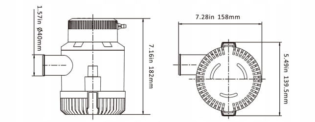 SFBP1-G3500-01 - ТРЮМНЫЙ НАСОС 12V 3500GPH 220L / MIN ДЛЯ ЯХТЫ