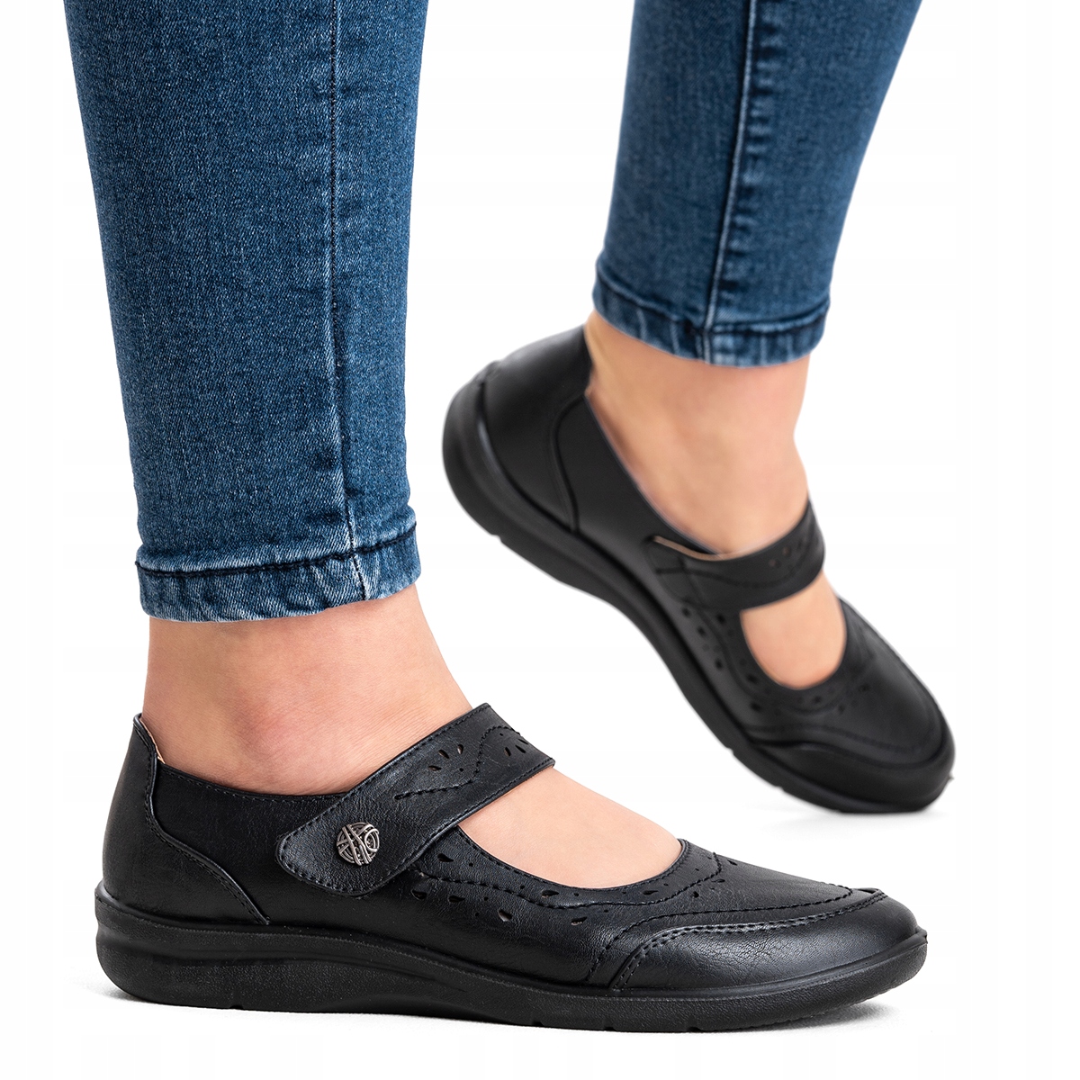 Polobotky Lehké v. Kůže plochý podpatek měkký Tuhost H casual Wojtyłko 38