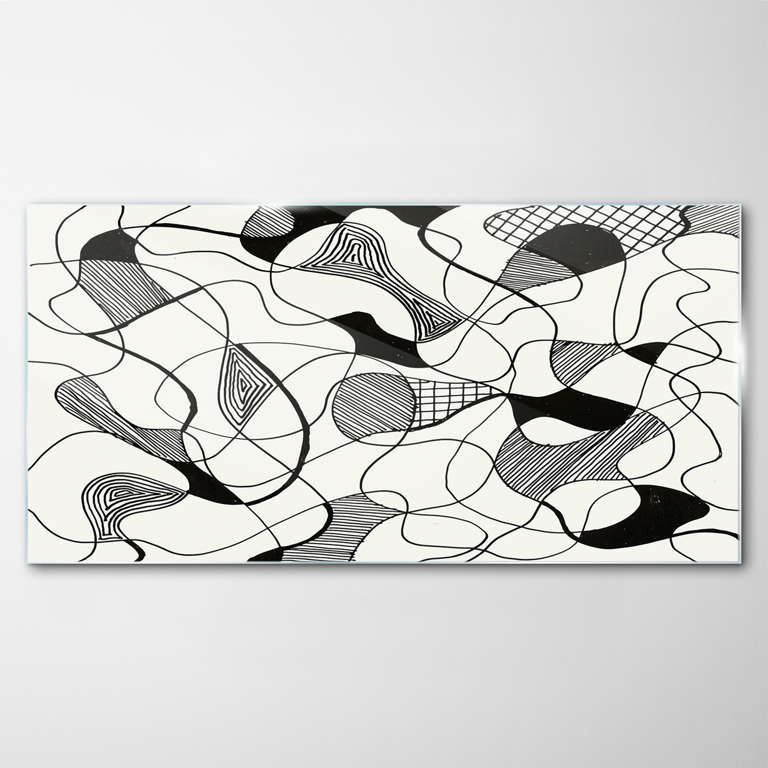 Obraz na skle Dekor Abstrakt Atrament 100x50