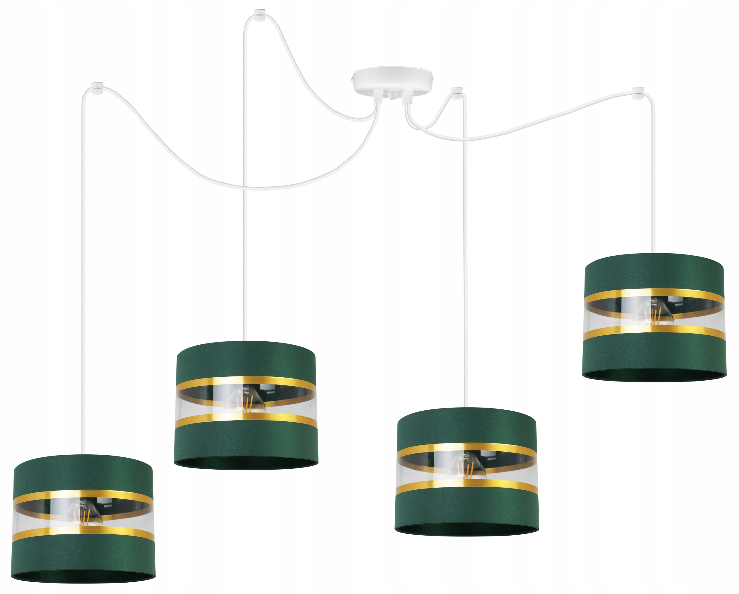 Závěsná Stropní Lampa Pavouk Lustr Glamour Zelená Stínidlo Do Obývacího Pokoje