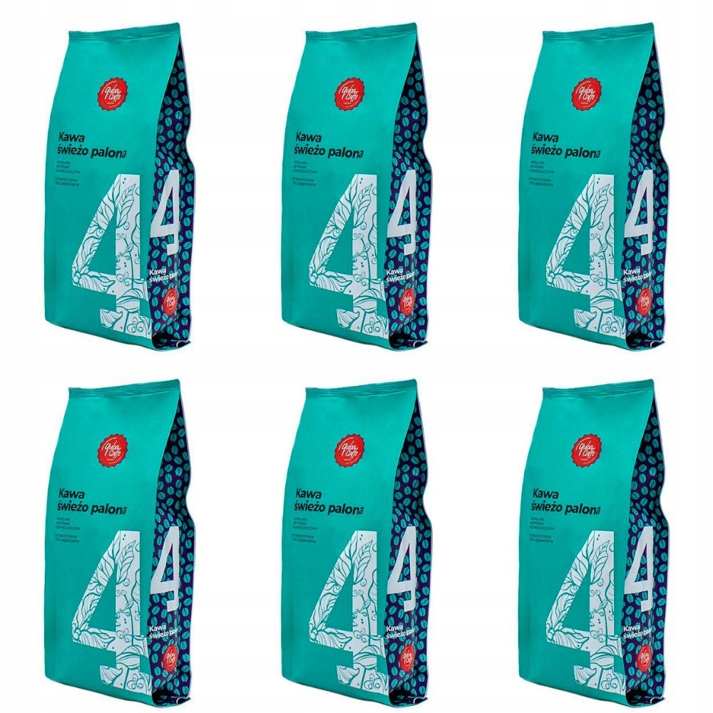 Levně Káva zrnková Quba Caffe No. 4 50% Arabica z polské pražírny, sada 6 kg