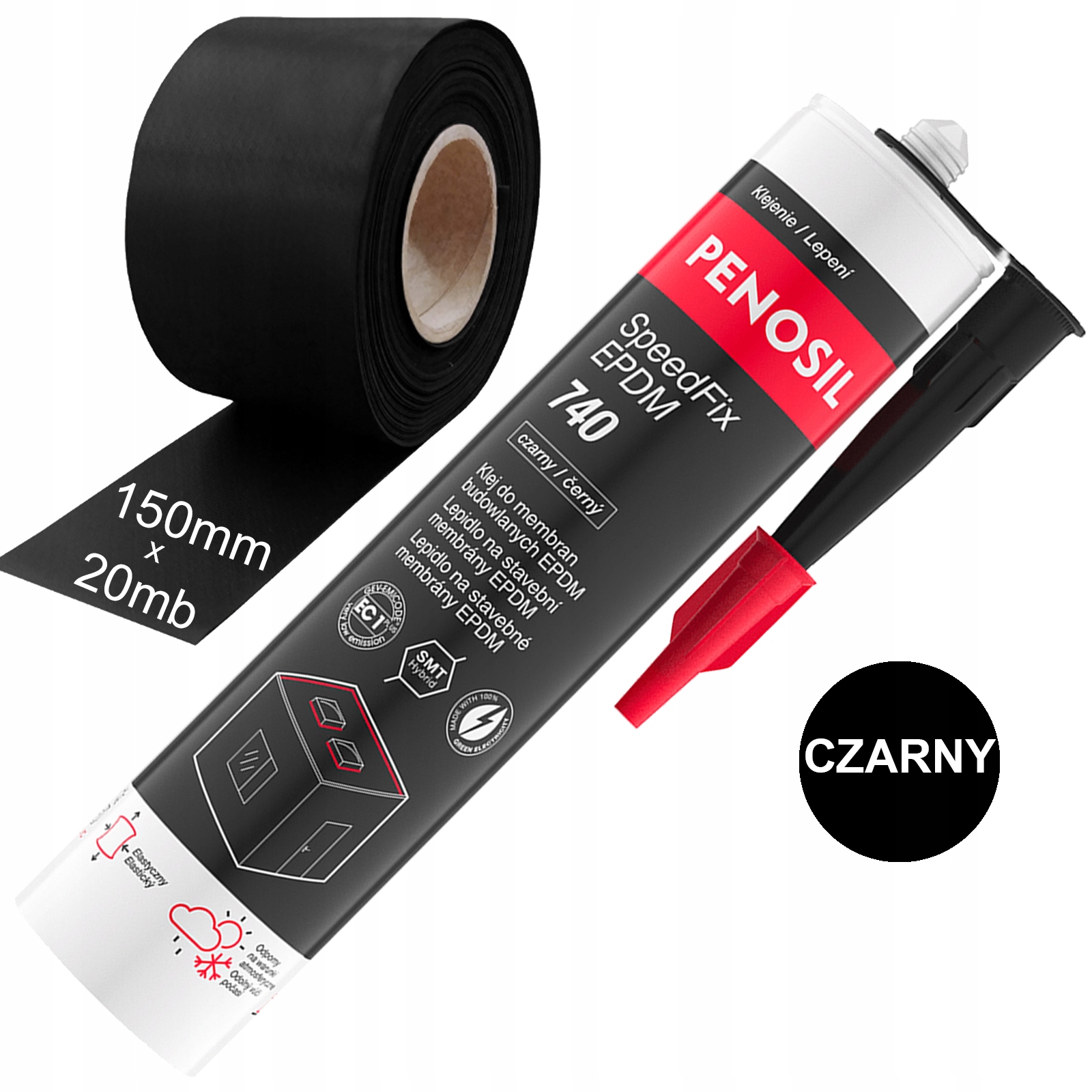 Epdm 150 mm Membrána Páska Hydroizolace Okna Střecha Terasa Lepidlo pro Epdm