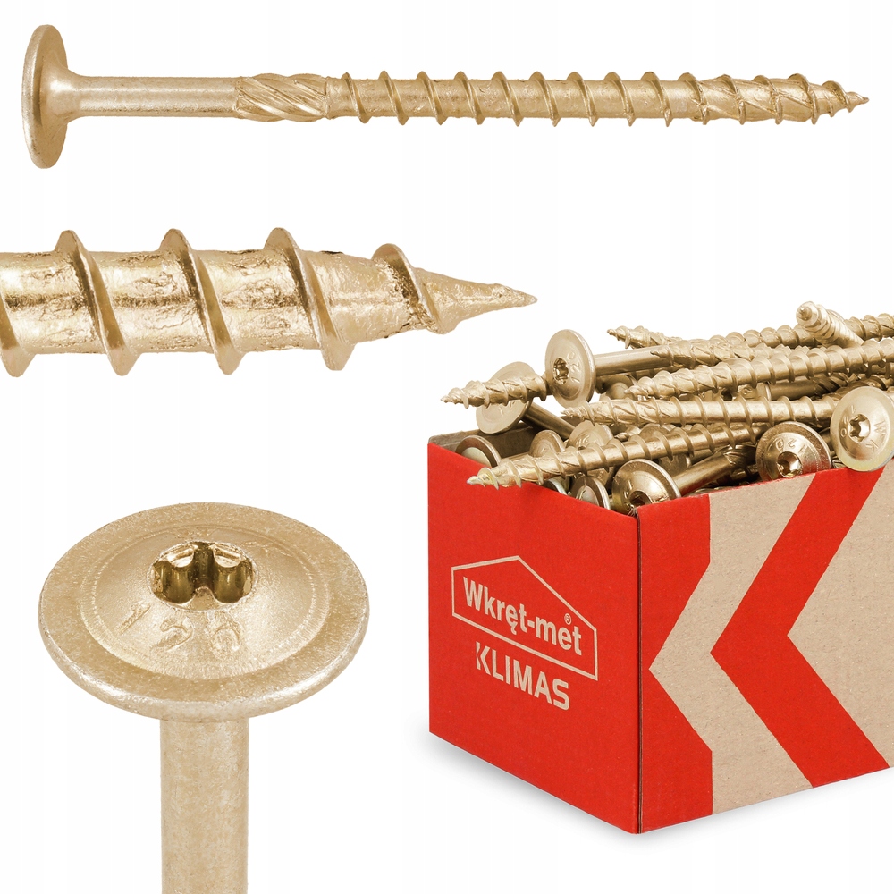 

Wkręty Konstrukcyjne Talerzowe Drewna Torx 8x120