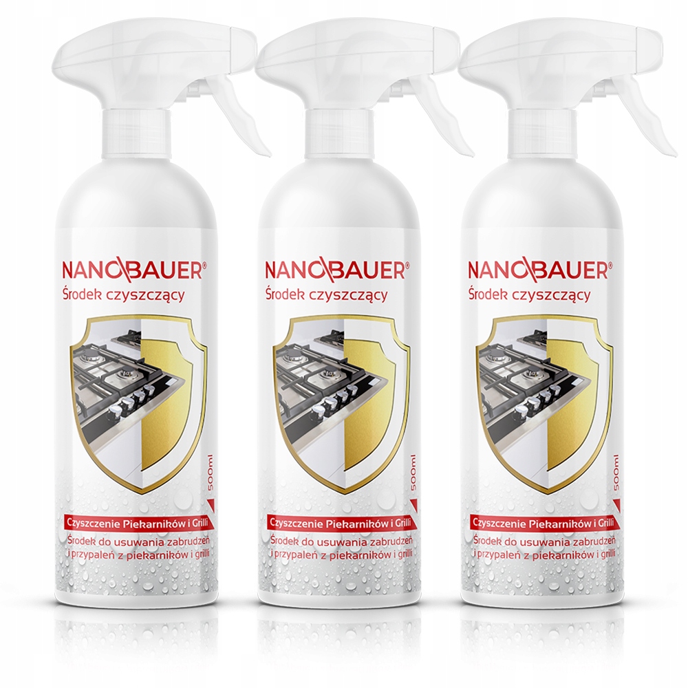 Levně 3x Přípravek na čištění připálenin v troubě grilu sporáku Nanobauer 500 ml