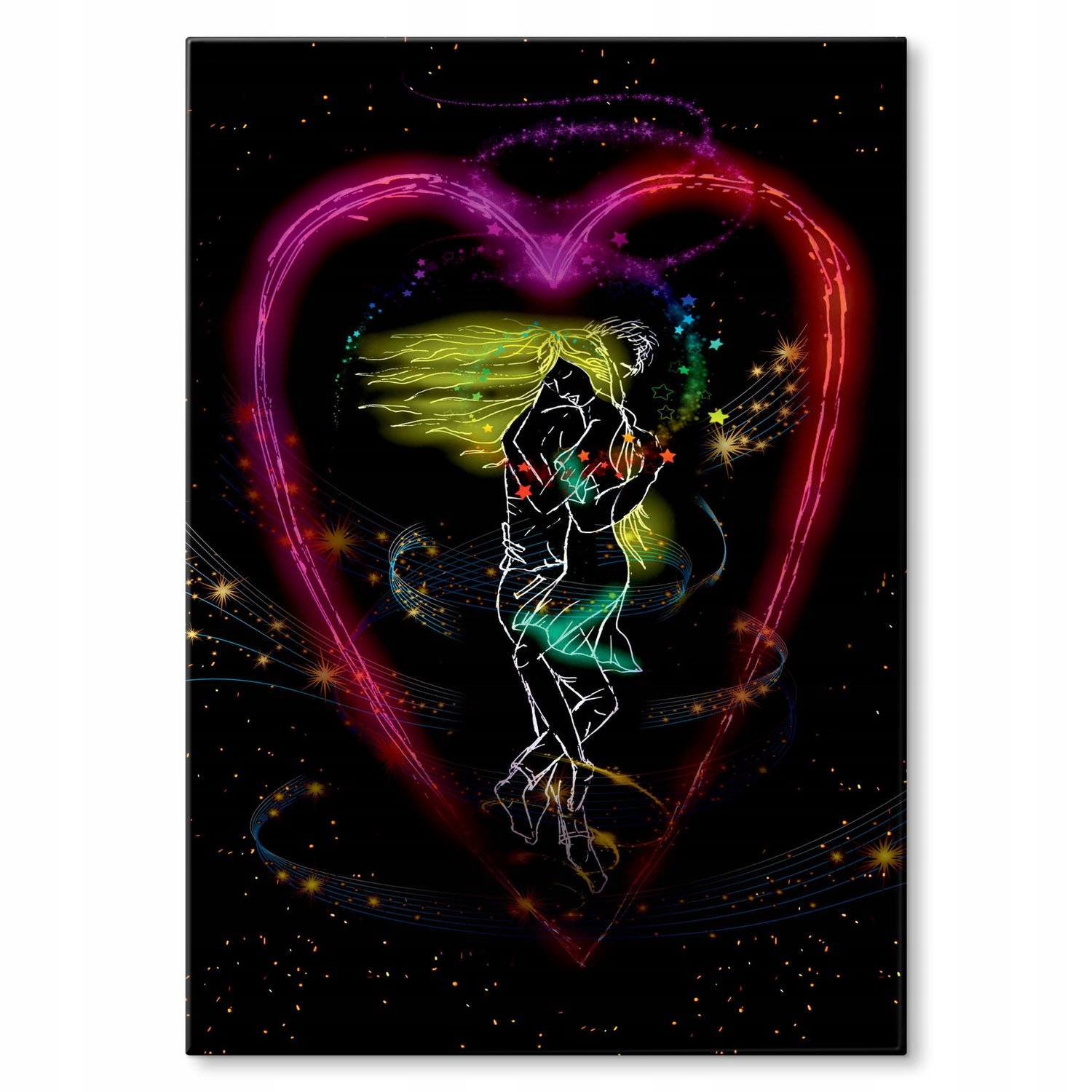 Kovový plakát Pár zamilovaných Dárek 42 x 59 cm