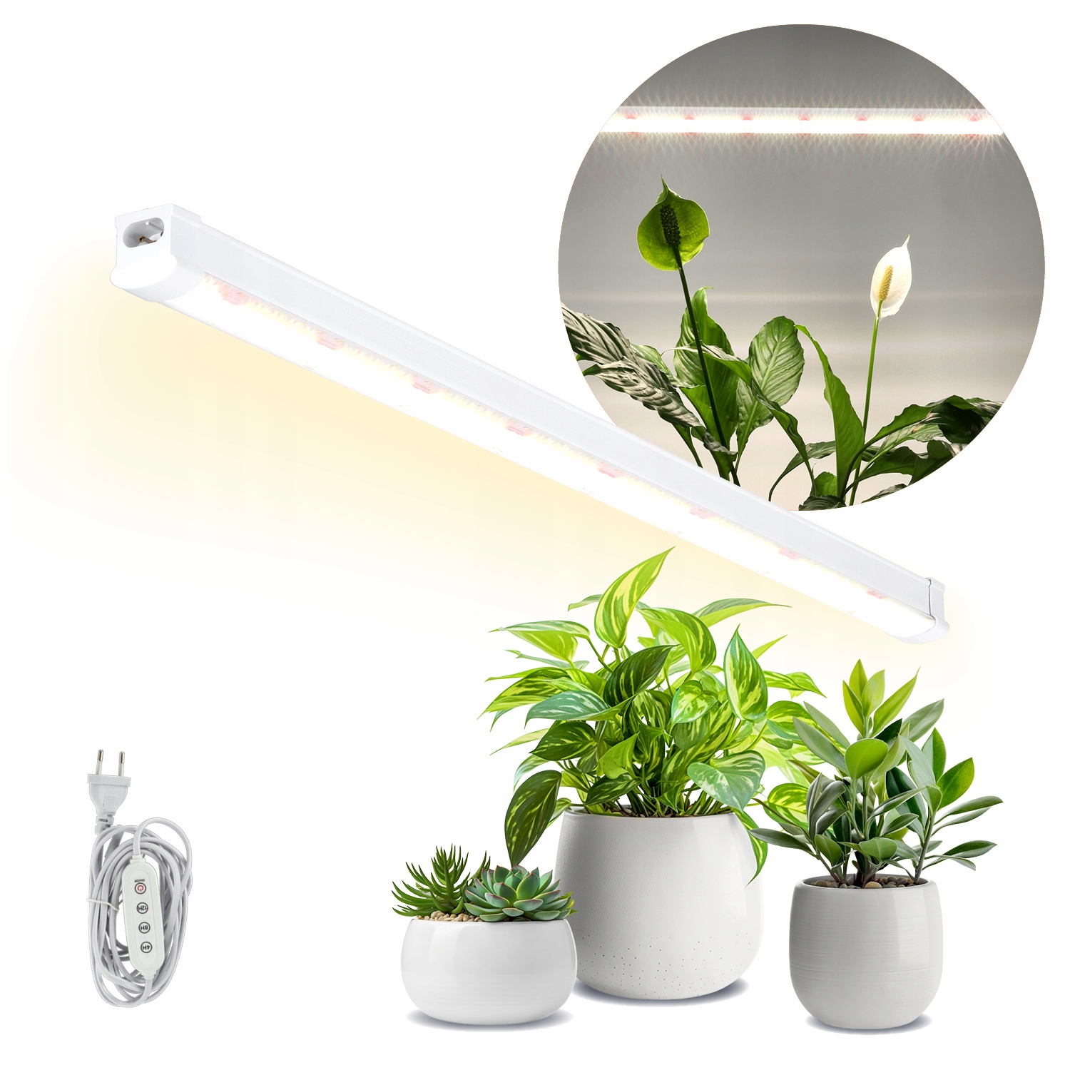 Led lampa pro pěstování rostlin 15W Lišta 60 cm napájecí kabel