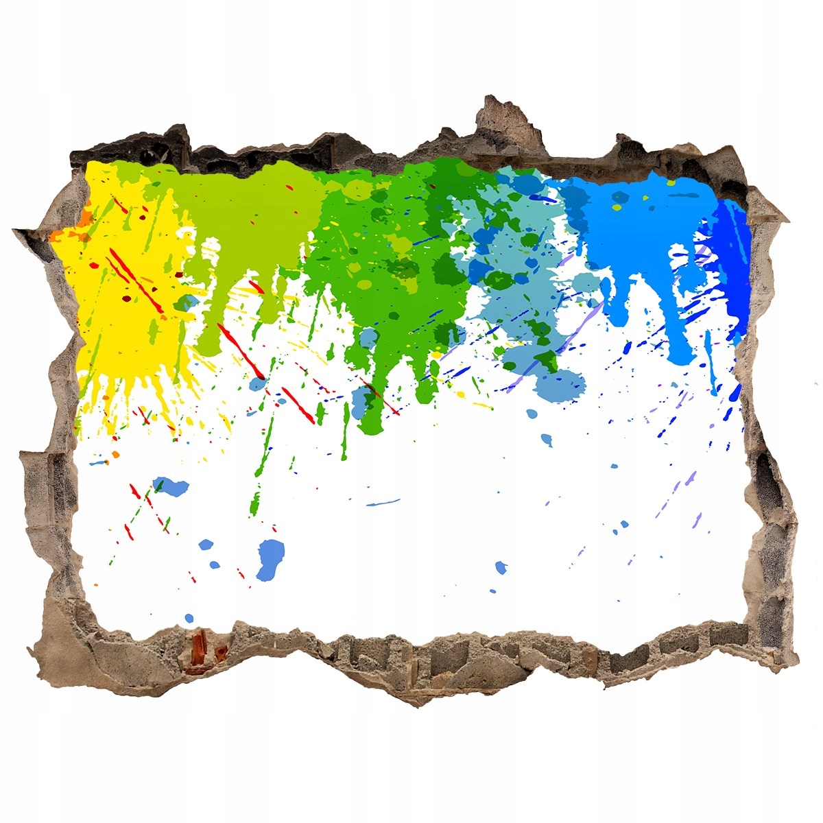 

Dziura 3d okleina Naklejka Tęczowe plamy 168x113