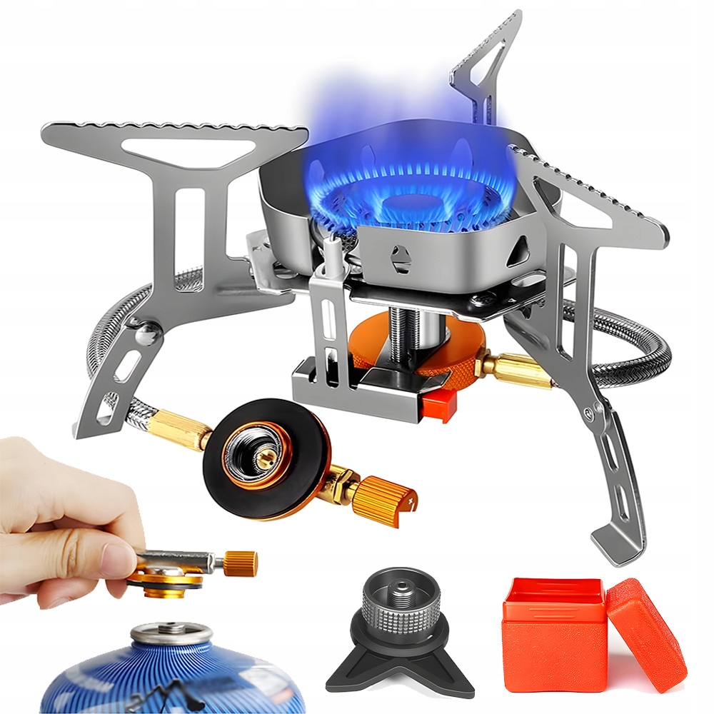 Kuchenka Turystyczna Gazowa 3500W Składana Camping Piezo