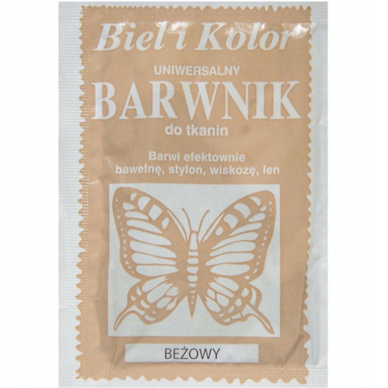 

Barwnik do tkanin farba Biel i Kolor Beżowy