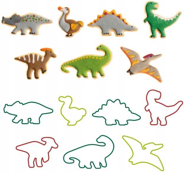 

Wykrawacze Dinozaury Do Ciastek Masy Cukrowej 7szt