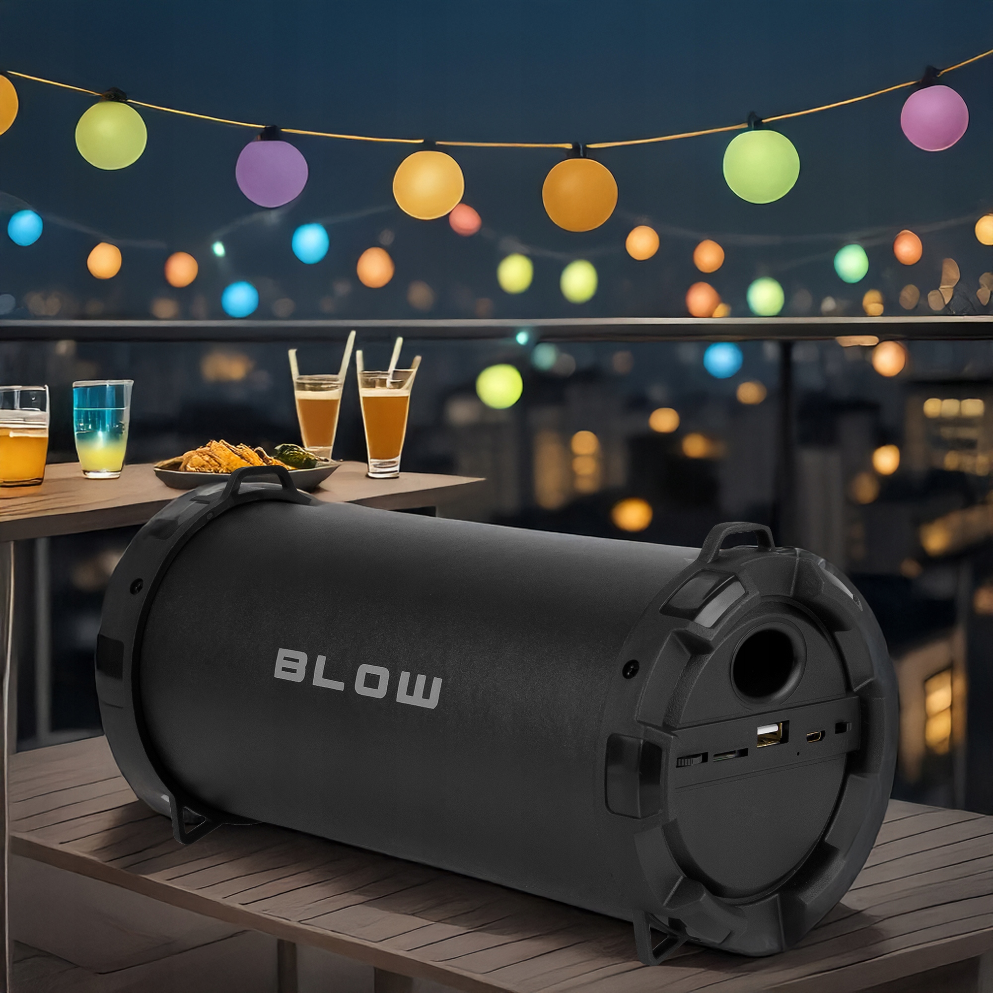 MOCNY GŁOŚNIK BLUETOOTH SD USB AUX RADIO FM PRZENOŚNY WIEŻA BOOMBOX Marka Blow