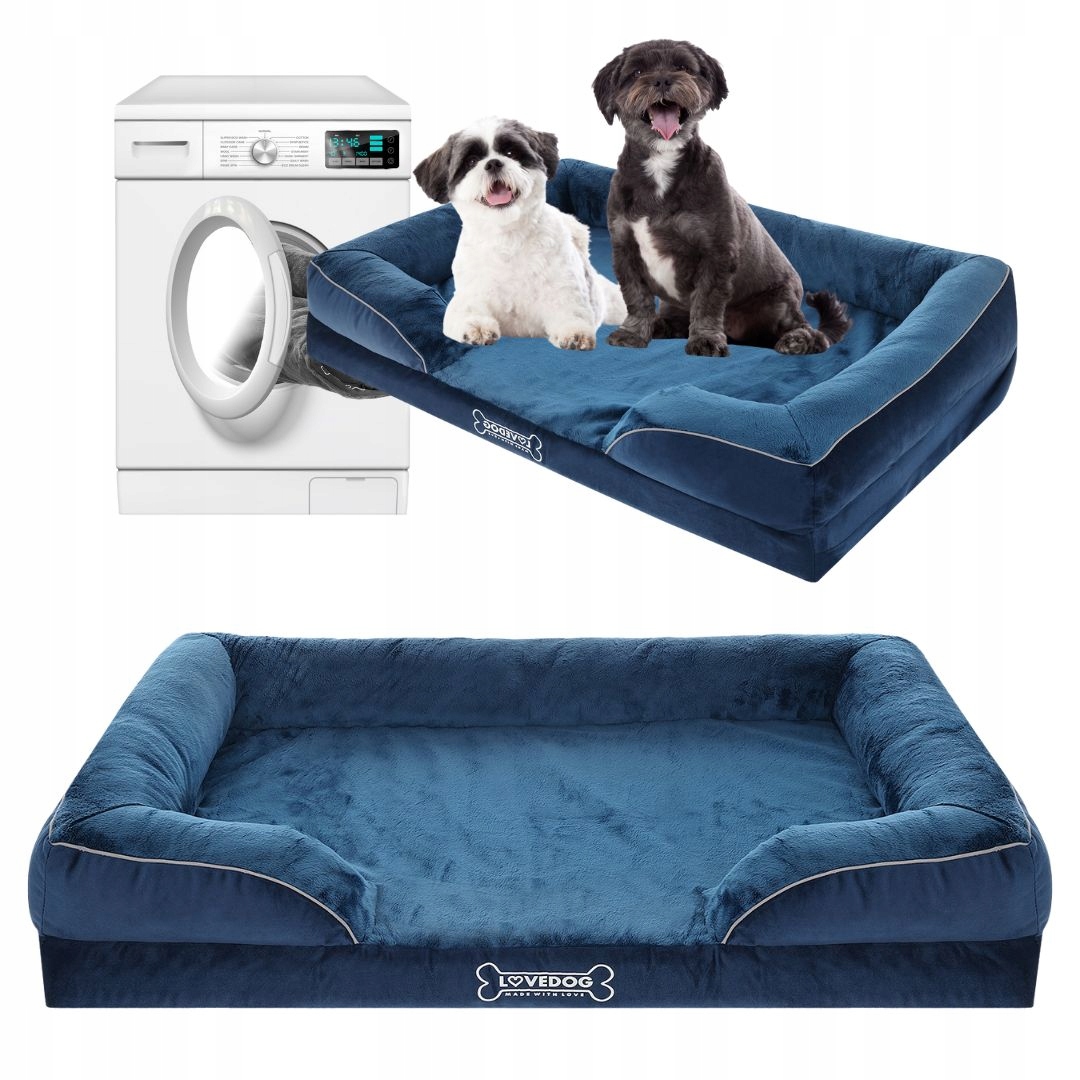 Levně Pelíšek pelíšek pro psa Ortopedický M 70x55 OrtoMax potah modrá tmavě modrá