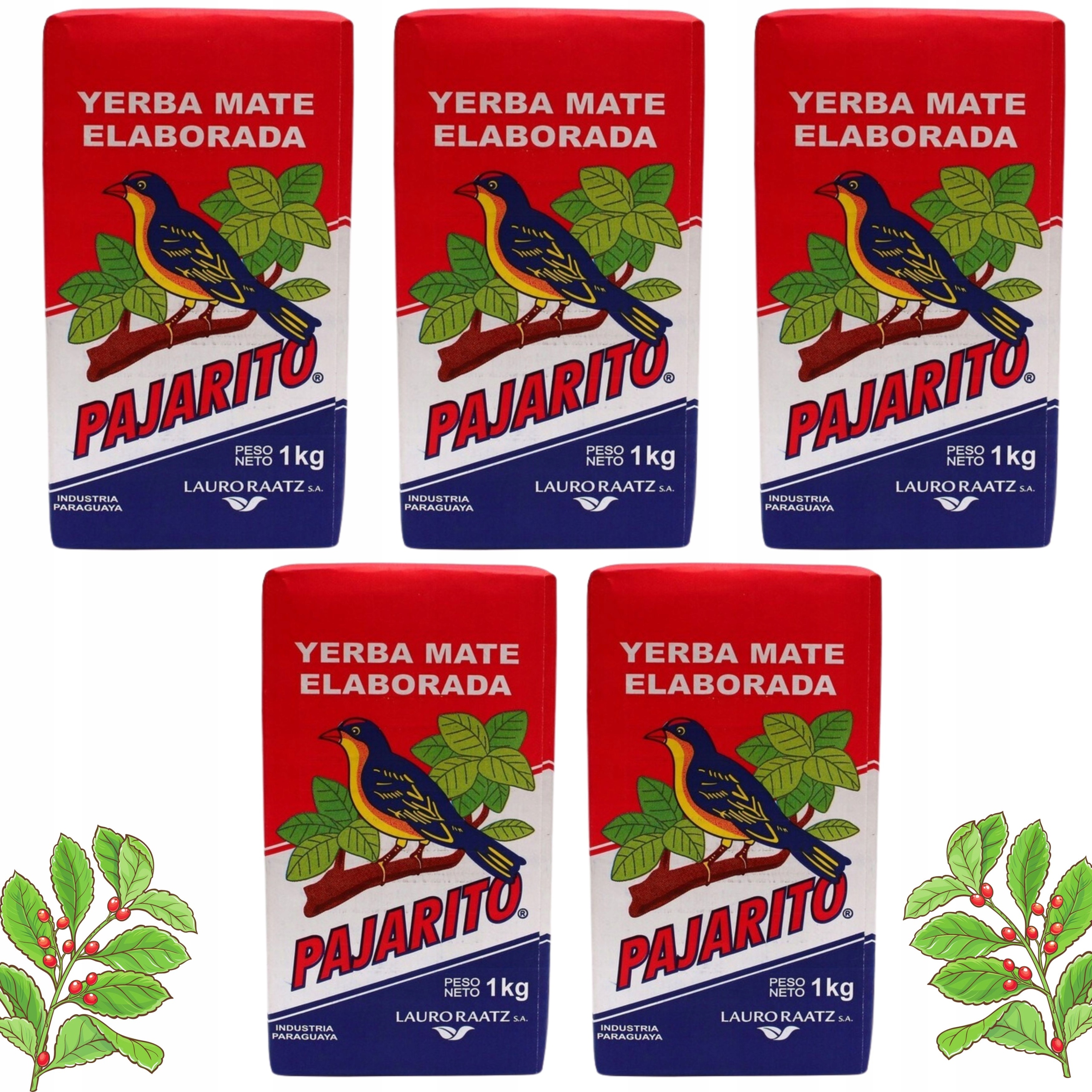 Sada Yerba Mate Pajarito 5kg (5x1kg) originální