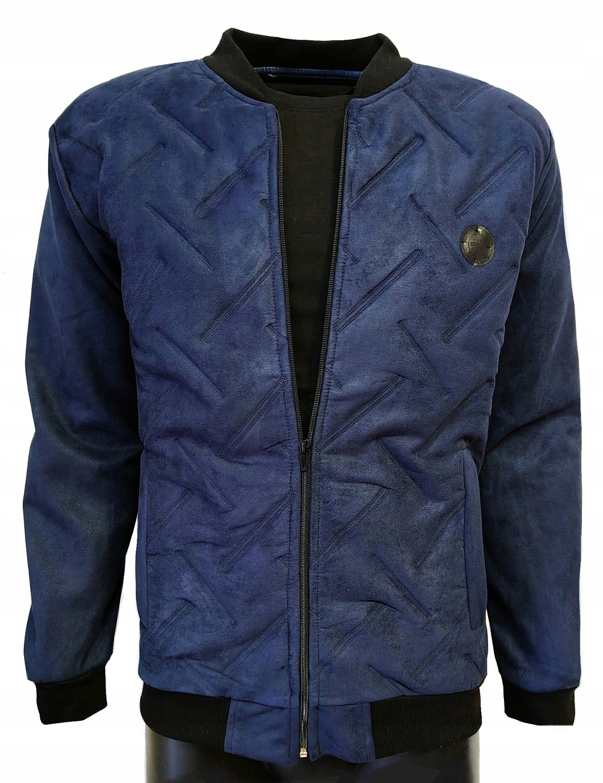 Přechodová bunda na zip sportovní mikina námořnická modrá XL