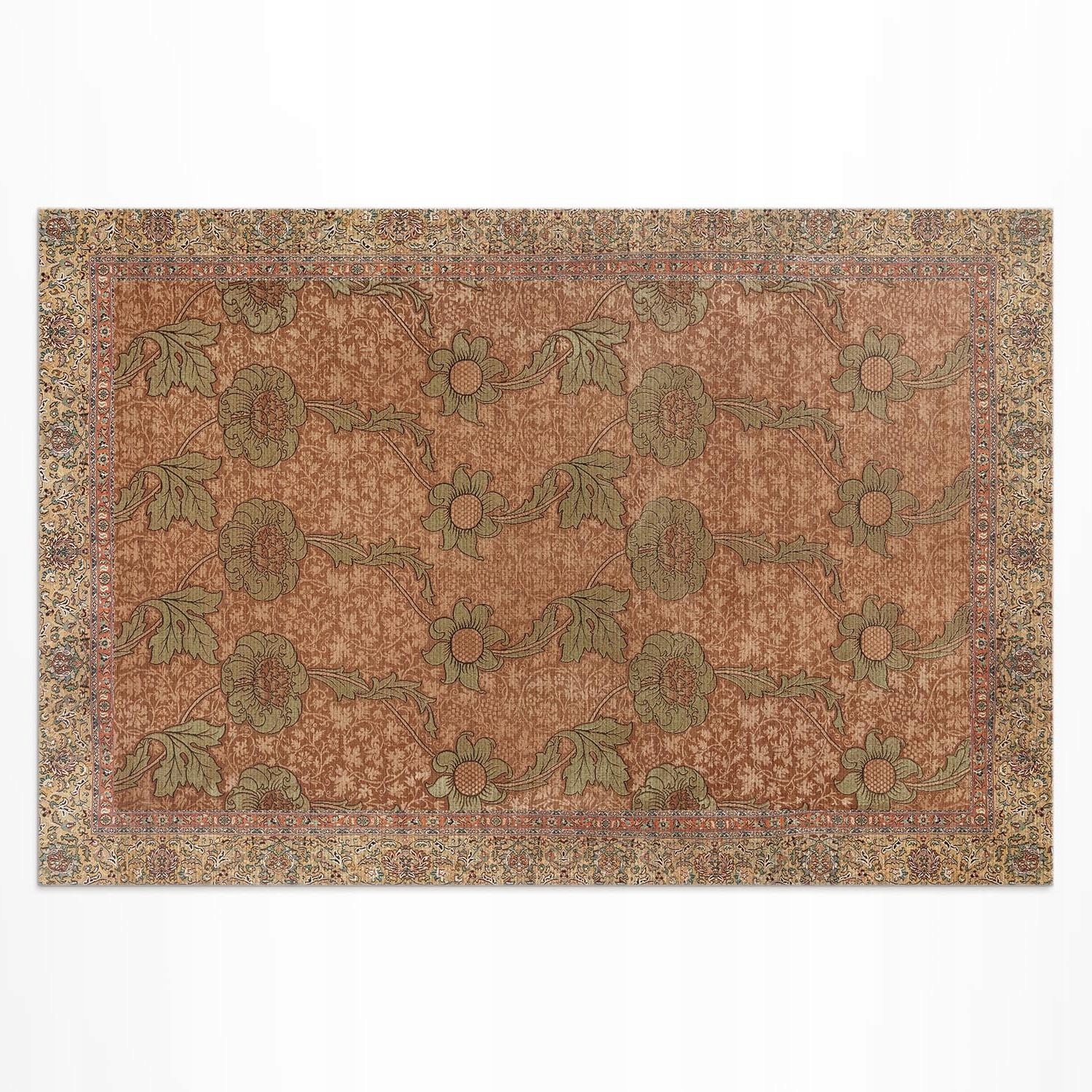 Terasový vinylový koberec s potlačou Rozmer: 120 x 80 cm Vintage divoké kvety