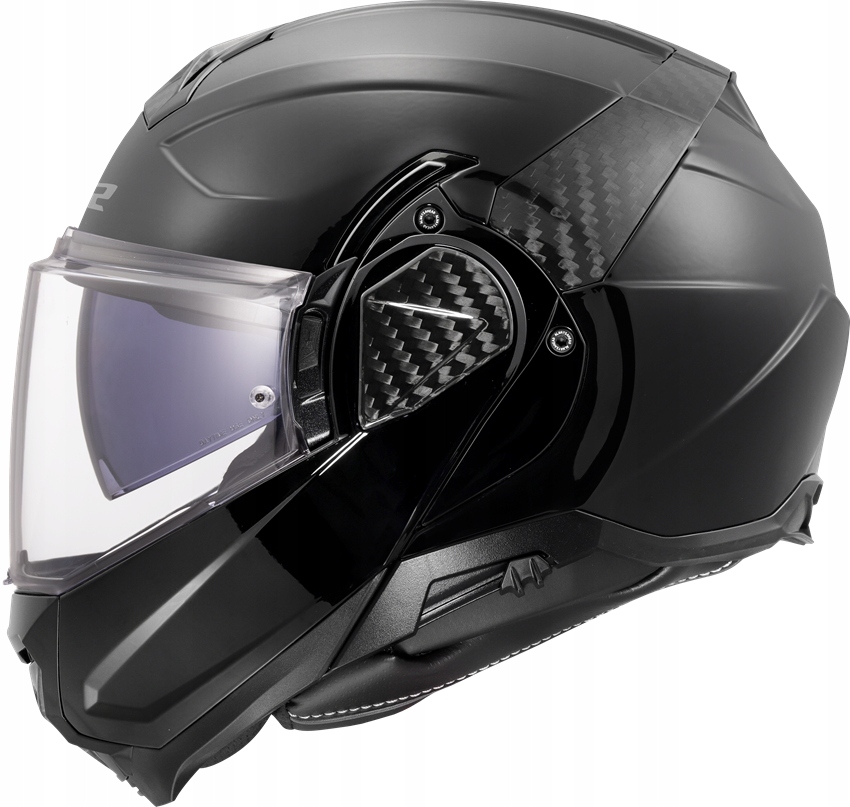 LS2 FF910 Advant II Solid Gloss Black modulárna čeľusťová prilba s mixom 3XL