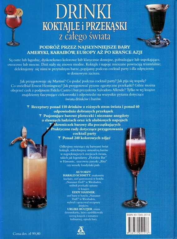 DRINKI KOKTAJLE I PRZEKĄSKI Z CAŁEGO ŚWIATA Gatunek Napoje, drinki