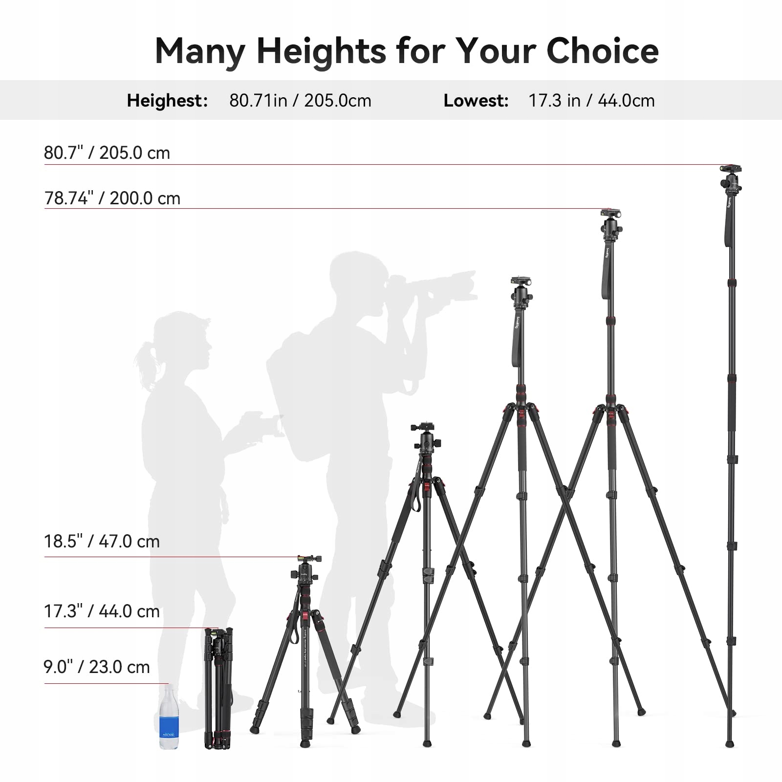 SMALLRIG Statyw Kamerowy 200cm z Głowicą Panoramiczną 15kg Obciążenie — miniatura 3