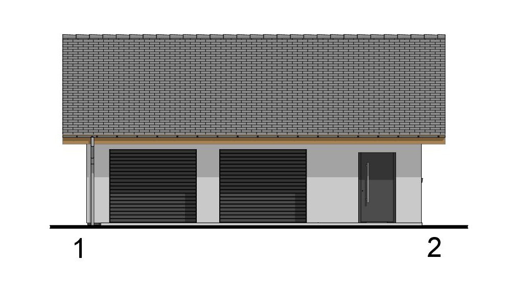 PROJEKT GARAŻU DWUSTANOWISKOWEGO G2161 Szerokość 10 m