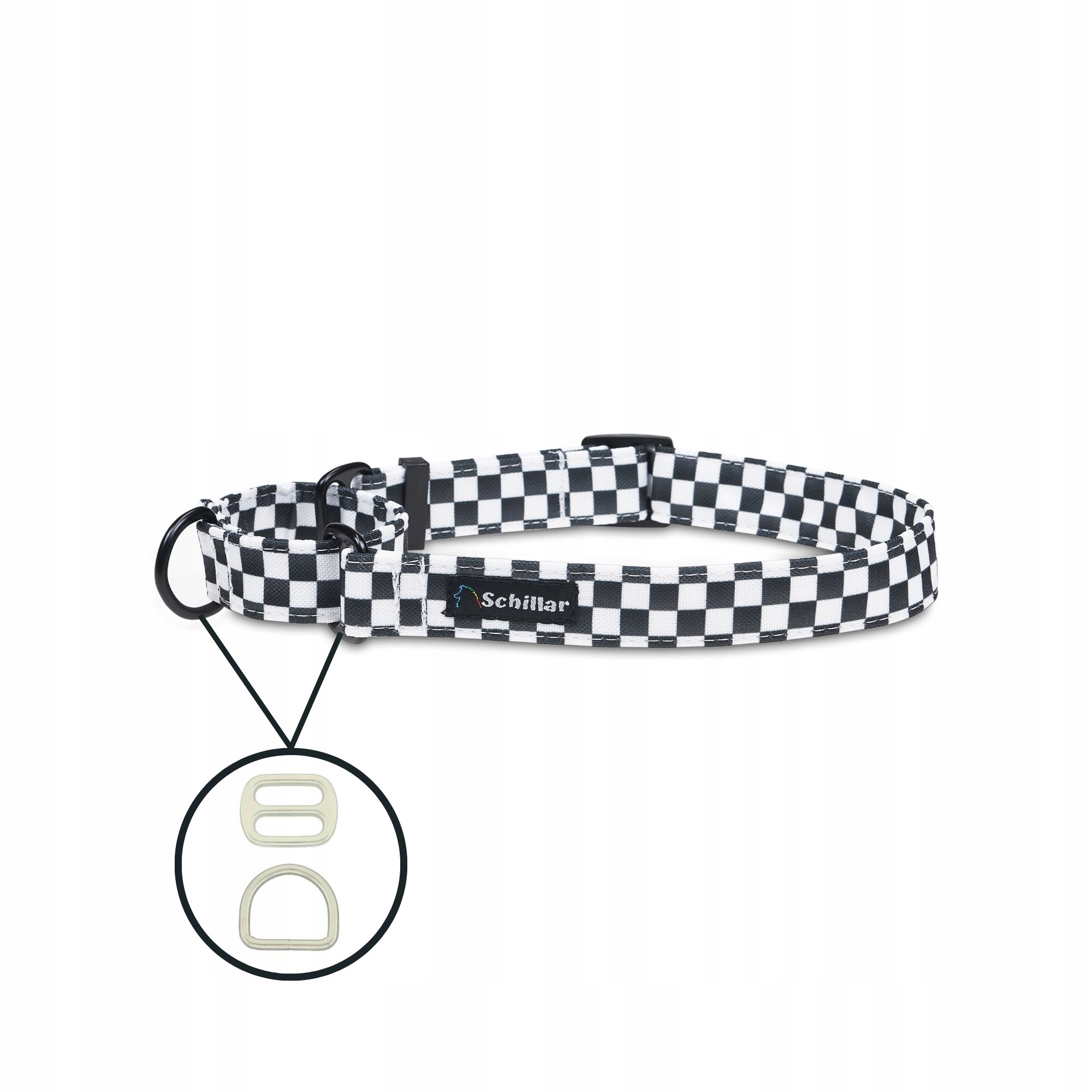 Levně Martingale obojek pro velkého psa barevná šachovnice L XL 40-60 cm