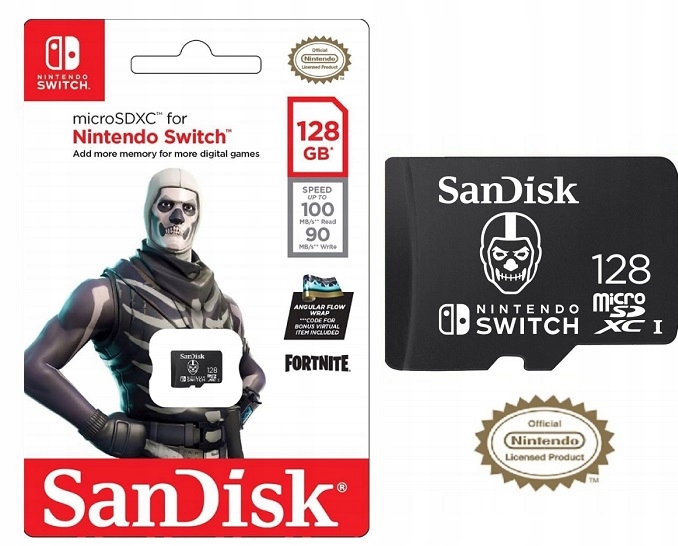 Karta Pamięci Fortnite Micro Sdxc 128 Gb Nintendo Switch