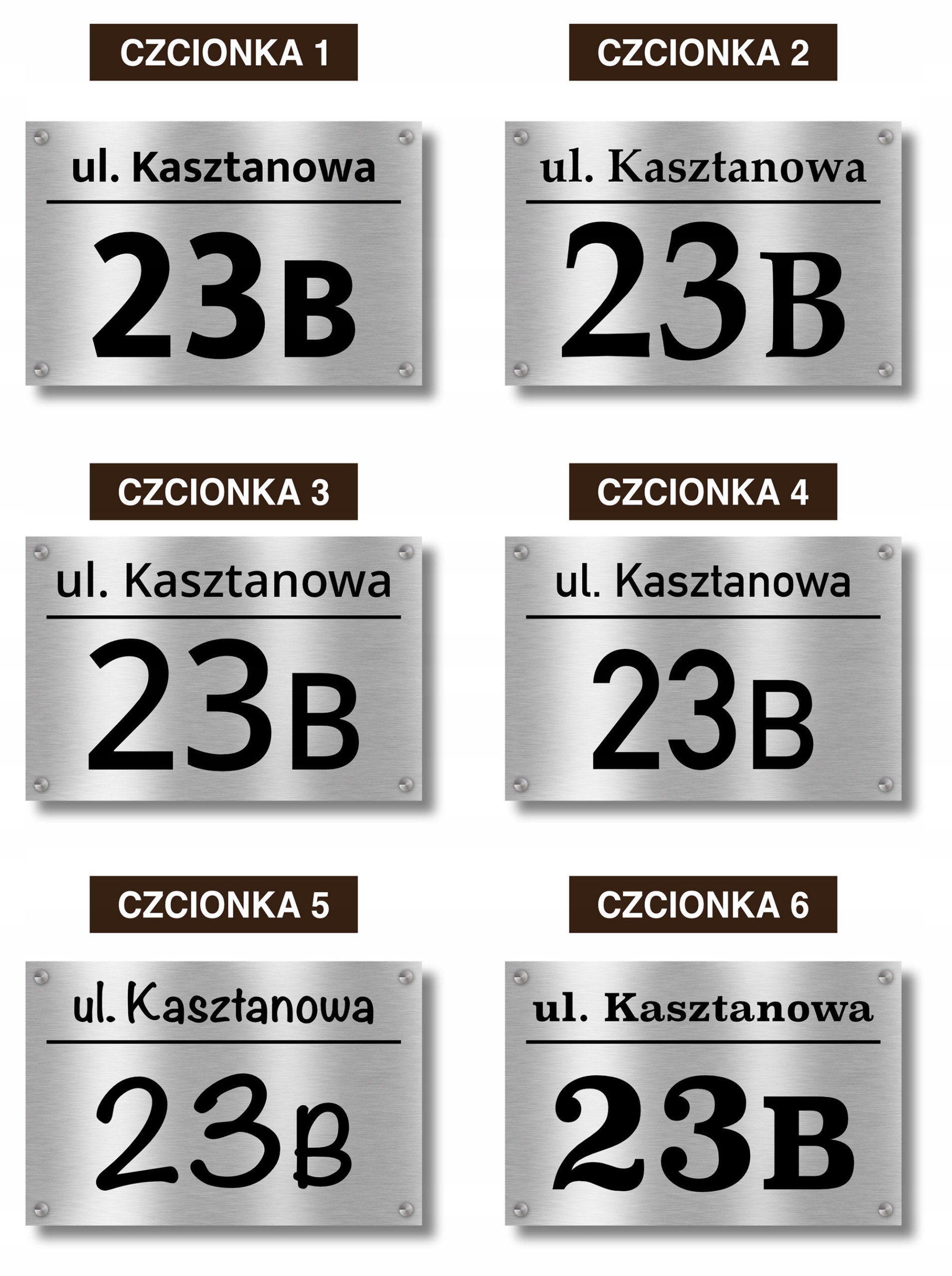 tabliczka tablica ADRES numer domu 30x20 + dystans Kolor inny