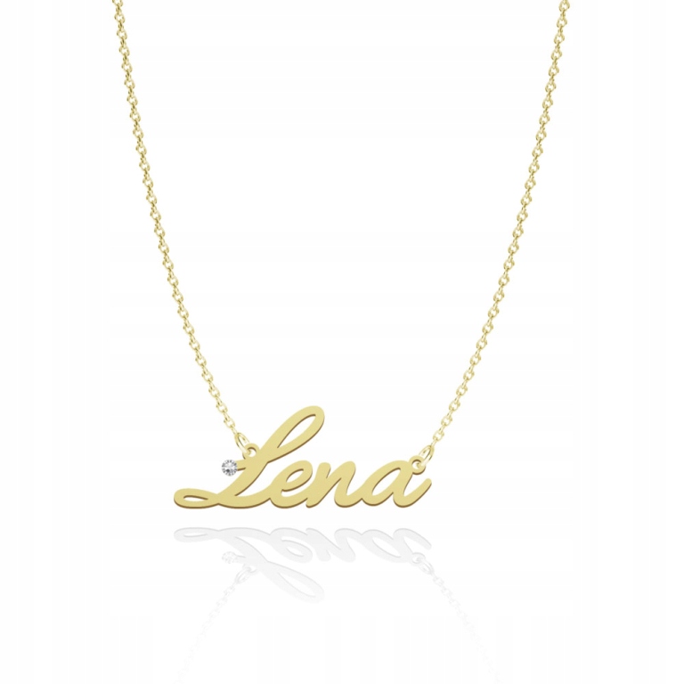 

Pozłacany Naszyjnik z imieniem Lena Dedykacja