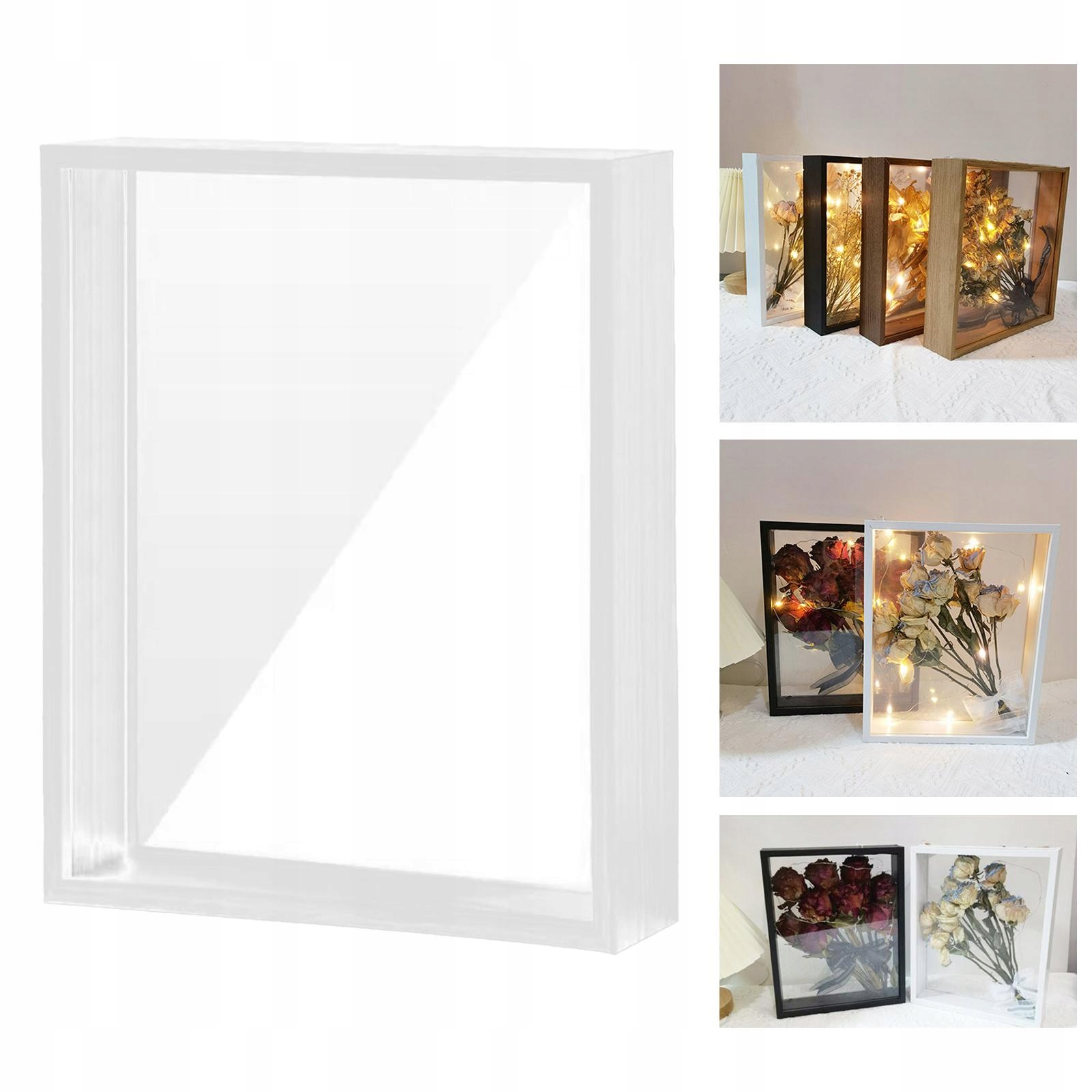 Shadow Box Frame Rustic Pressed Dried Flower Picture Frame Dried White Kod producenta d01Does not apply