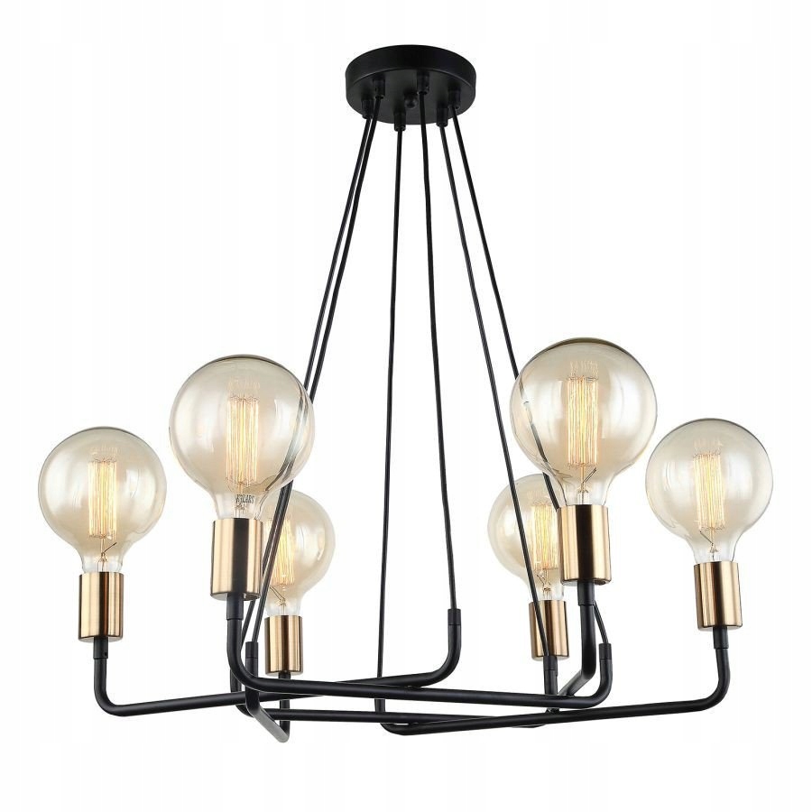 Závěsná lampa Betty MDM-3901/6 Bk+bro Italux Moderní stropní svítidlo