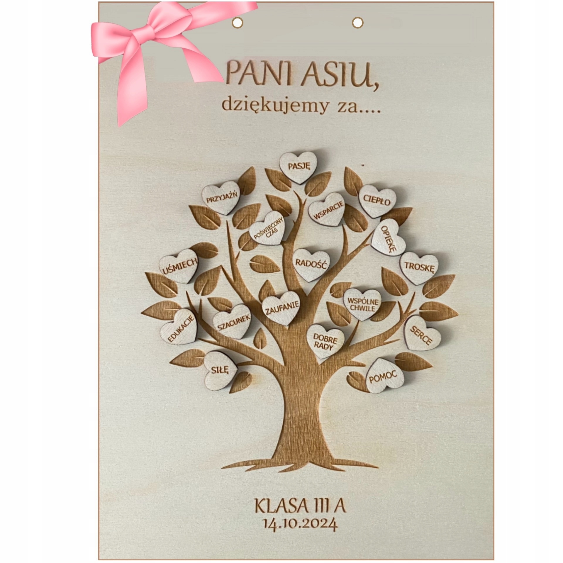 Dárek Ke Dni Učitelů Dřevěná Cedulka Stromek Poděkování