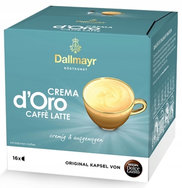Levně Káva kapsle Nescafé Dolce Gusto Dallmayr Caffè Latte kapsle 16 ks