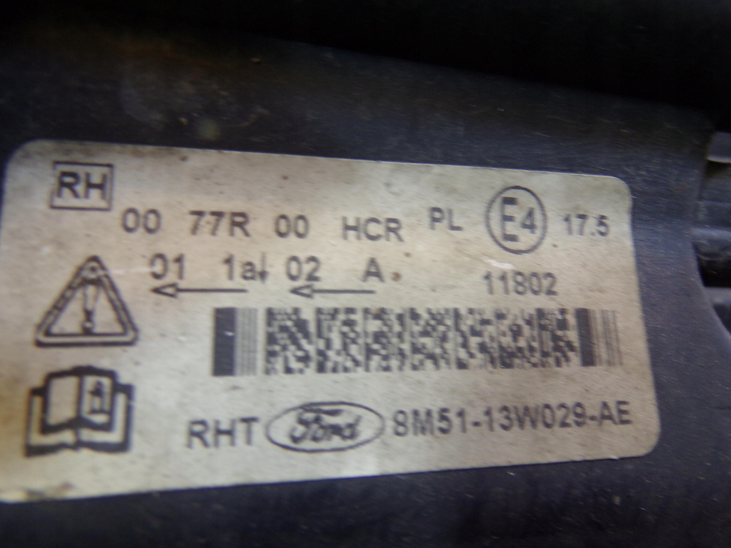 light front front right FORD FOCUS 2 II LIFT (3) (K1)
