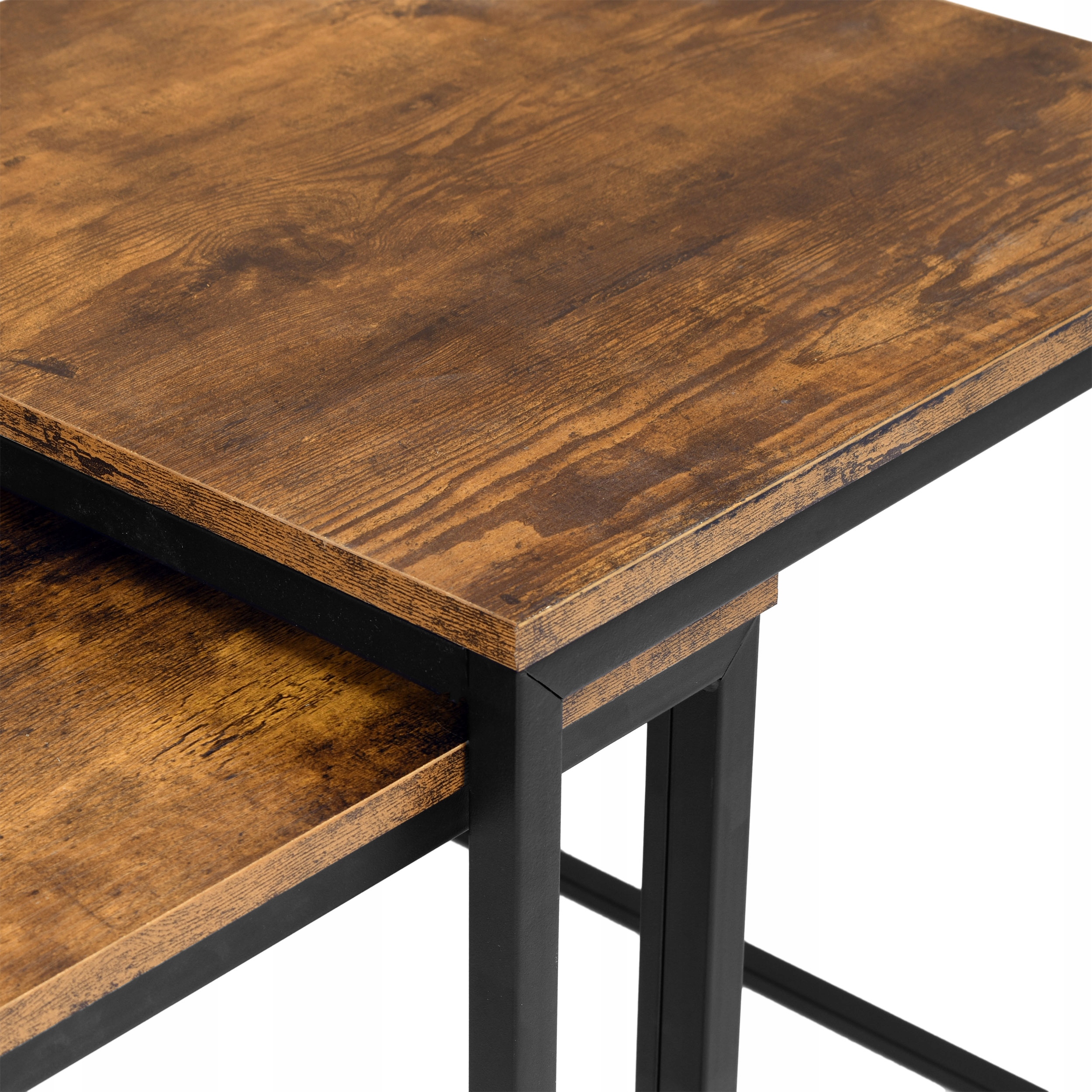 STOLIK KAWOWY ŁAWA STÓŁ ZESTAW STOLIKÓW 2w1 LOFT INDUSTRIAL STOLIKI KAWOWE Szerokość mebla 50 cm