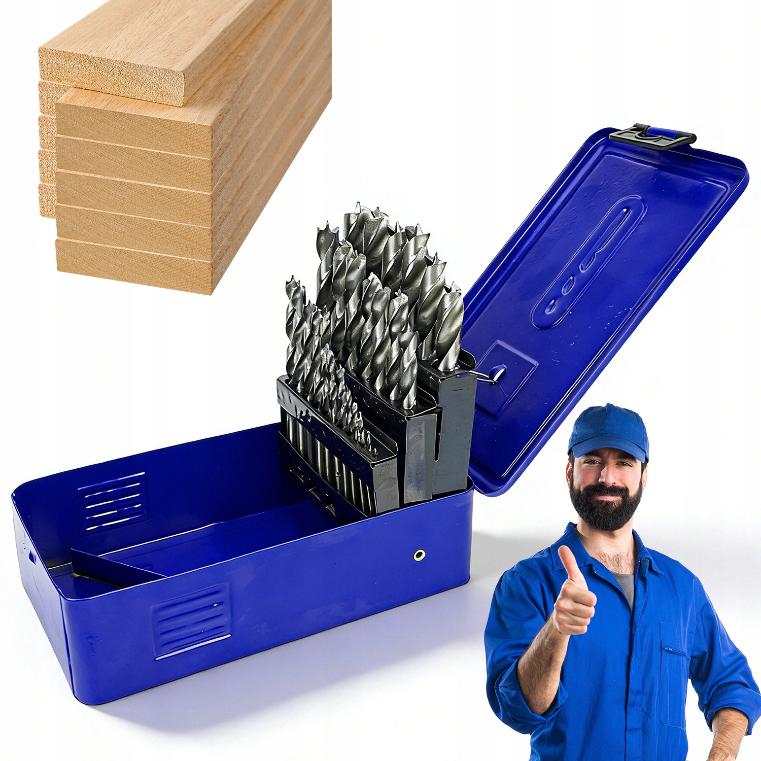 Sada Silných Vrtáků Do Dřeva 1-13 MM 25 Ks Vysoká Kvalita