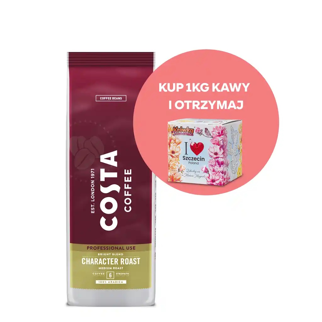 Kawa ziarnista Costa Pro Bright Blend 1kg Krówka Magnolia 100g