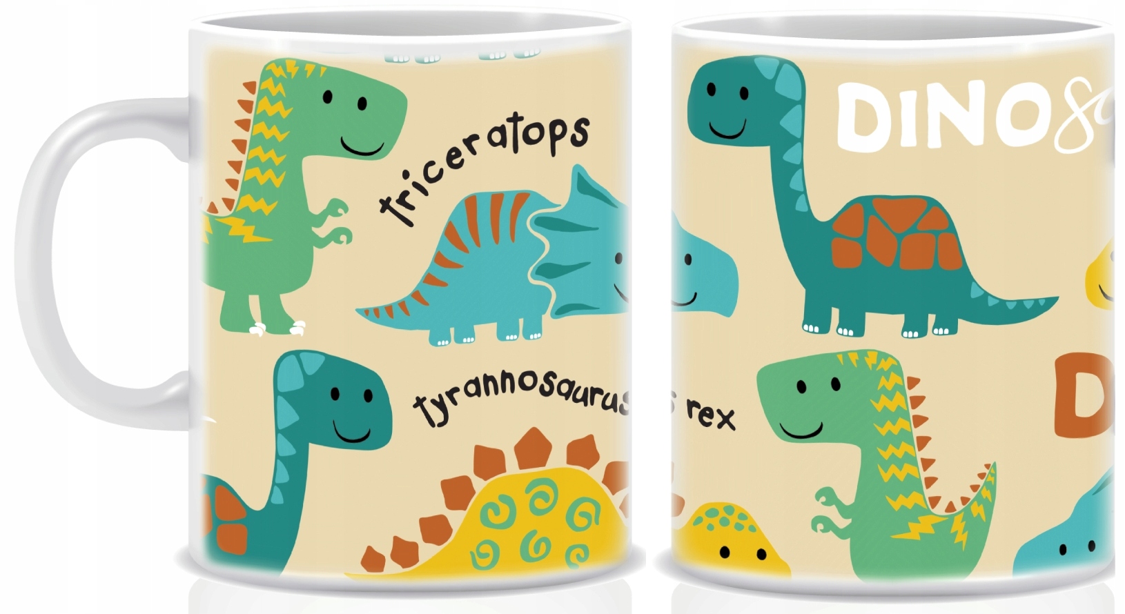 

Kubek z Dinozaurami imię Dziecka 330ml