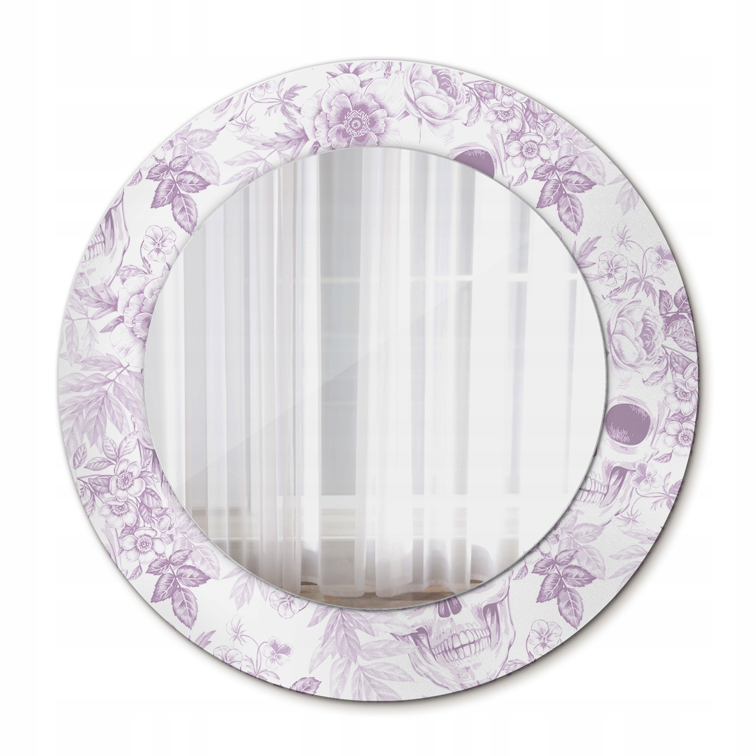 Okrúhle zrkadlo do obývacej izby Nástenné lebky 50 cm