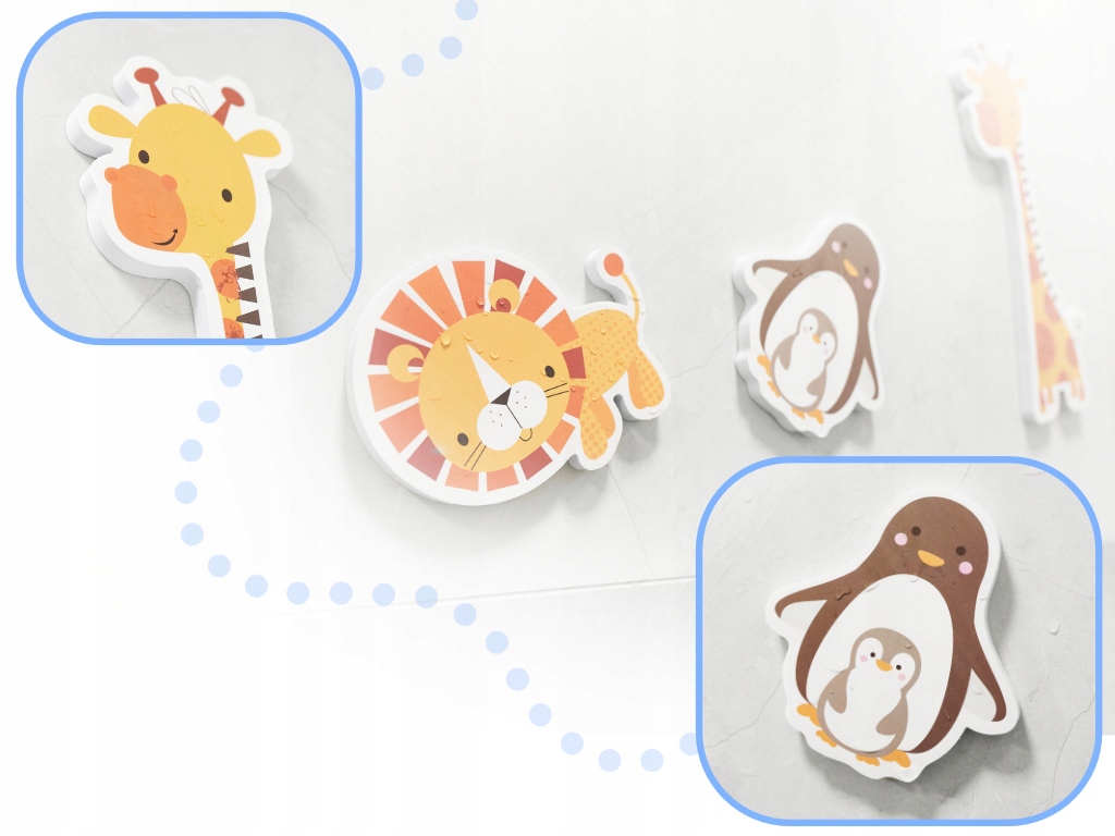 ZABAWKA DO KĄPIELI DO WANNY WODY POD PRYSZNIC PUZZLE PIANKOWE ZWIERZĄTKA Wiek dziecka 3 lata +