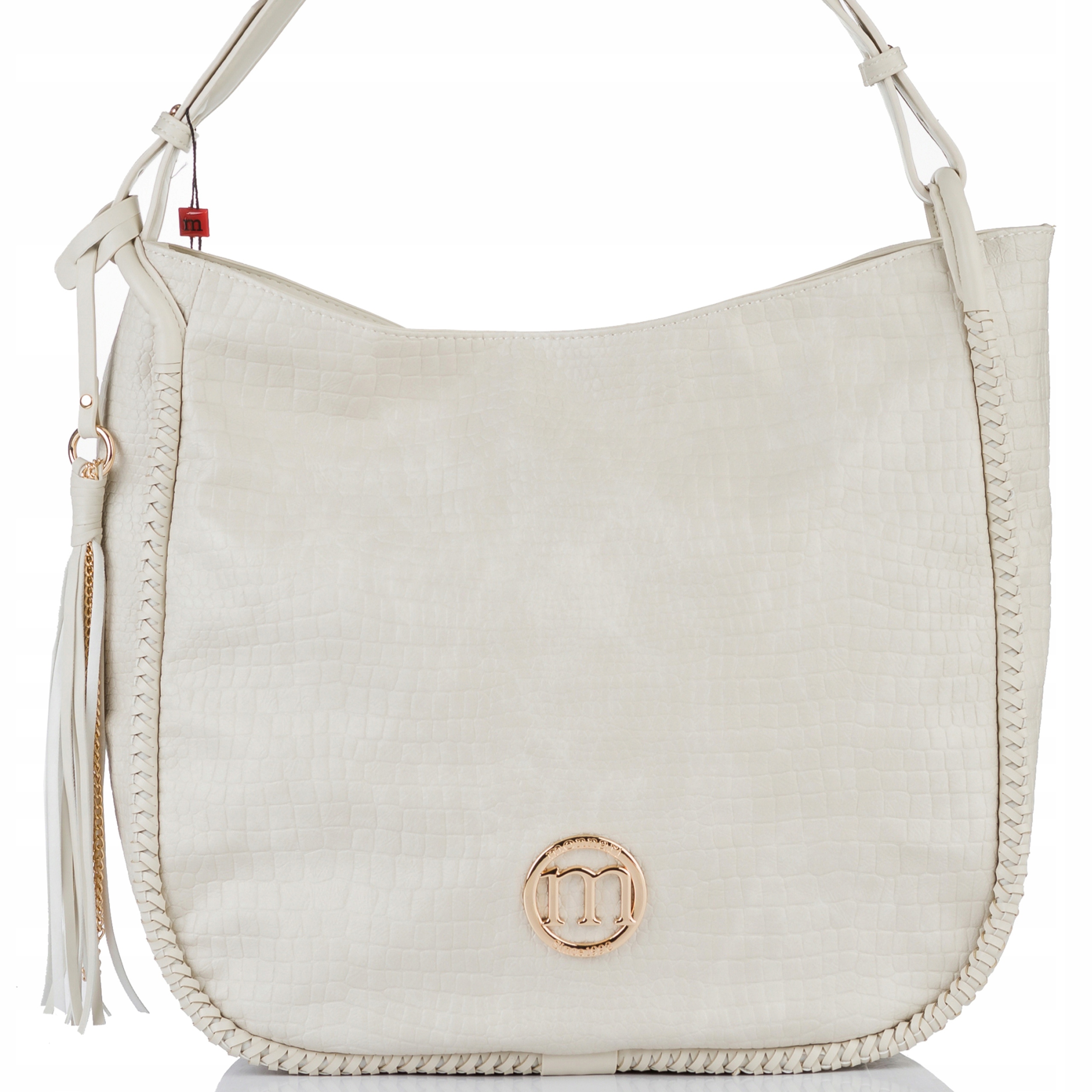 Torebka Monnari Shopper Torba Pojemna shopper na ramię Biała Worek Premium