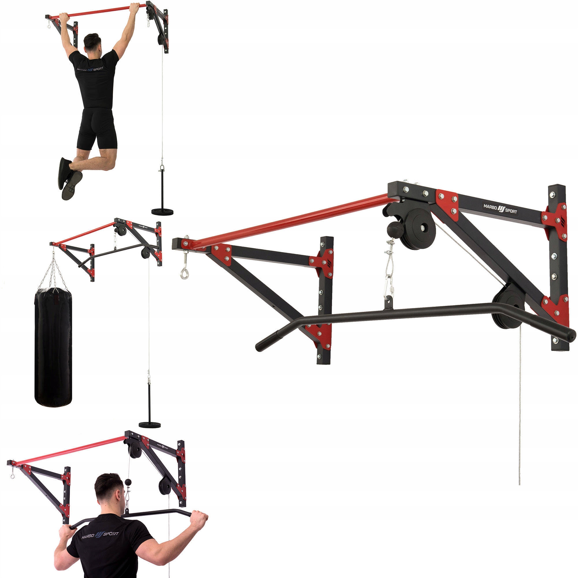 Hrazda Marbo-Sport s výsuvem Držák 120 cm na zeď