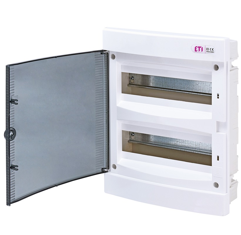 Rozdzielnica podtynkowa 2x12 modułów ECM24PT-s drzwi transparentne IP40 Eti