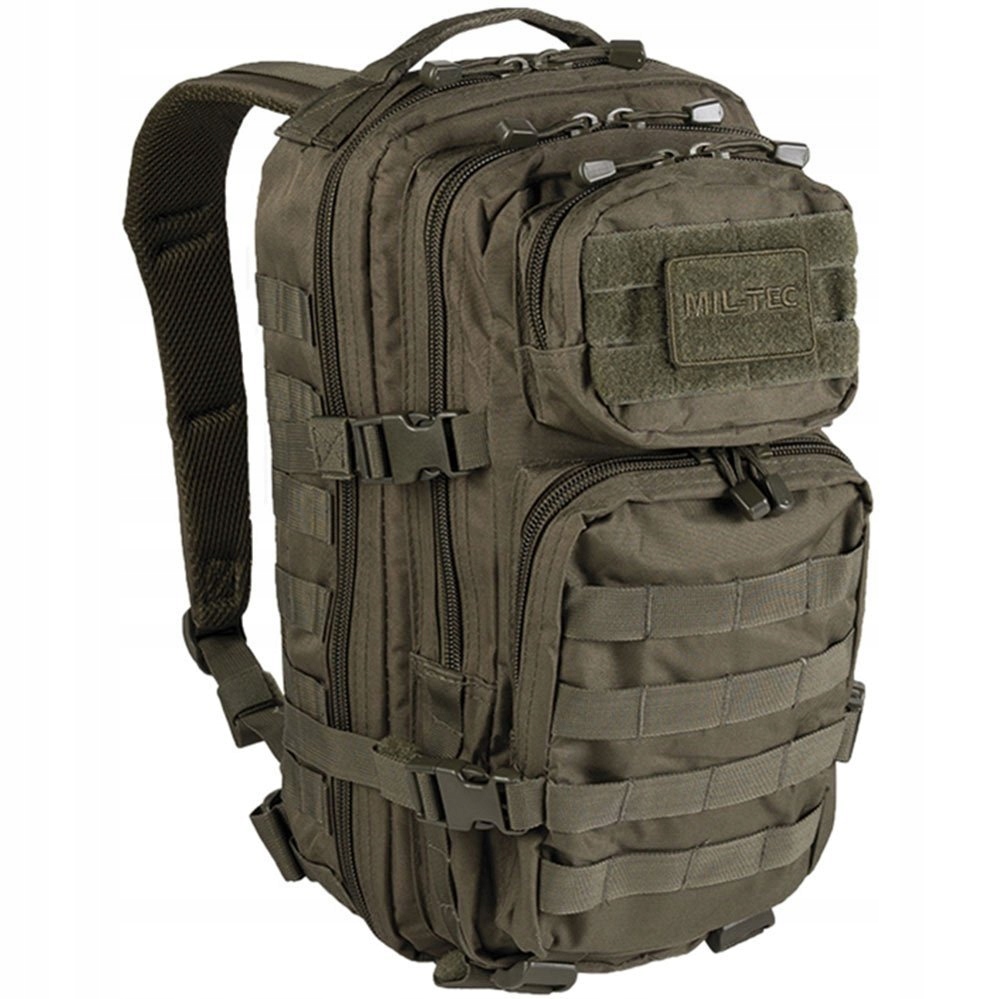 Batoh Batoh Mil-Tec Assault Sm 20 l Olive z polyesteru, bederní pás