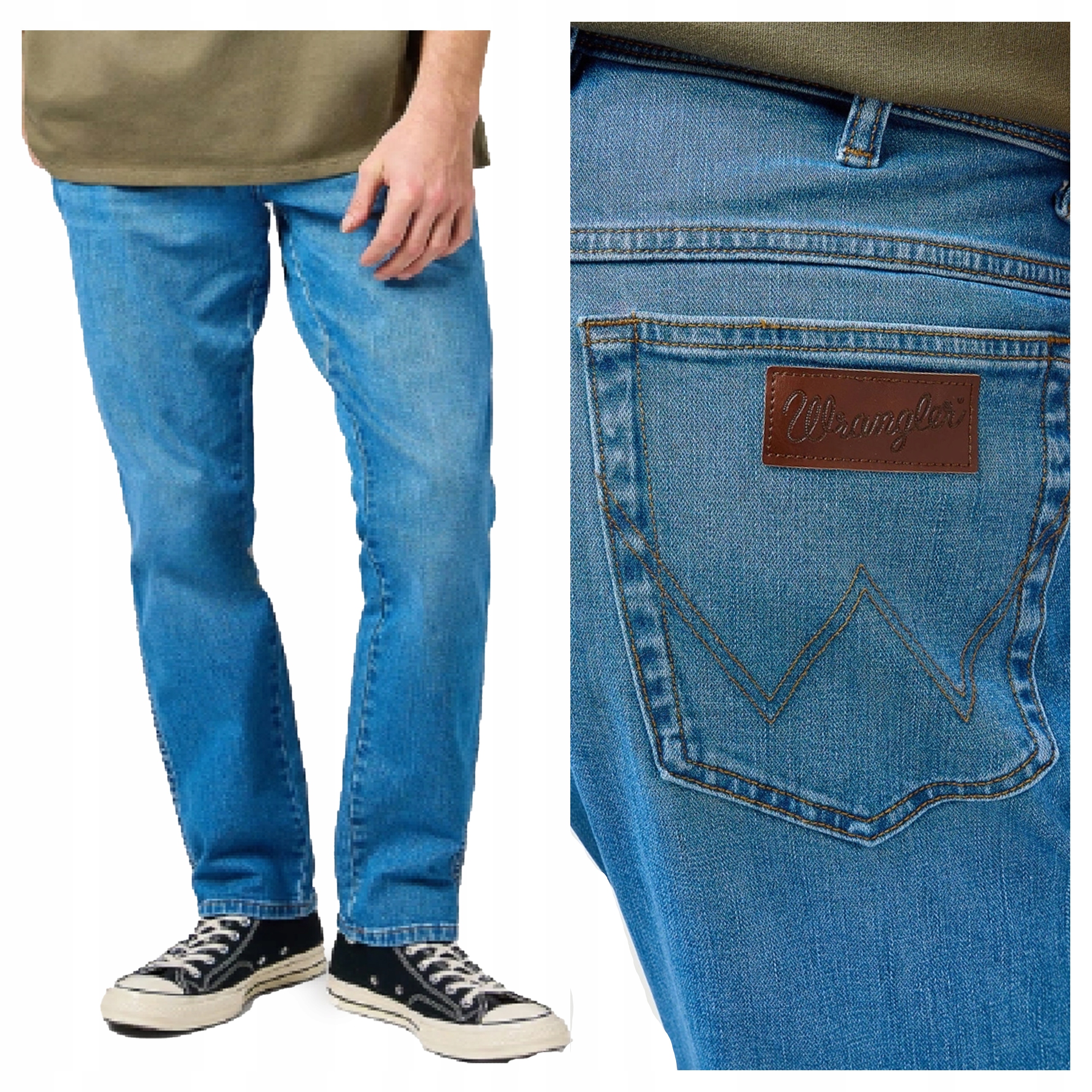 Wrangler Texas Slim W36 L34 Pánské džínové kalhoty džíny Přiléhavé