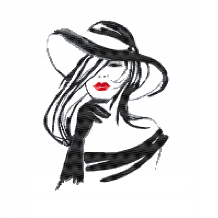 Křížková výšivka Vyšívací sada Rozmrzlá dívka