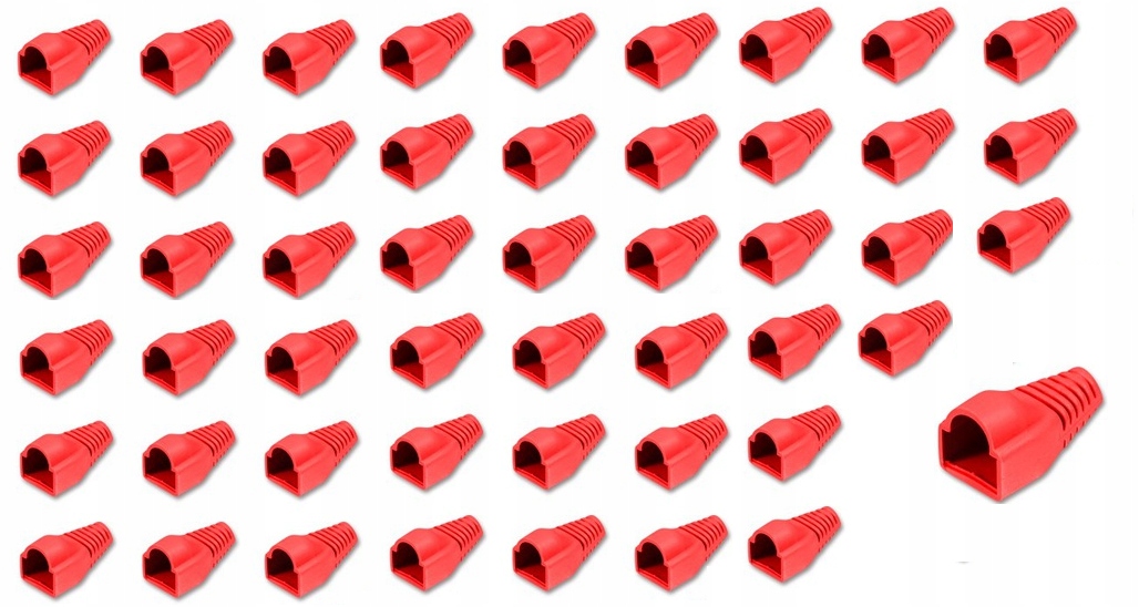 

Osłonka gumowa do wtyku RJ45 50 sztuk czerwona