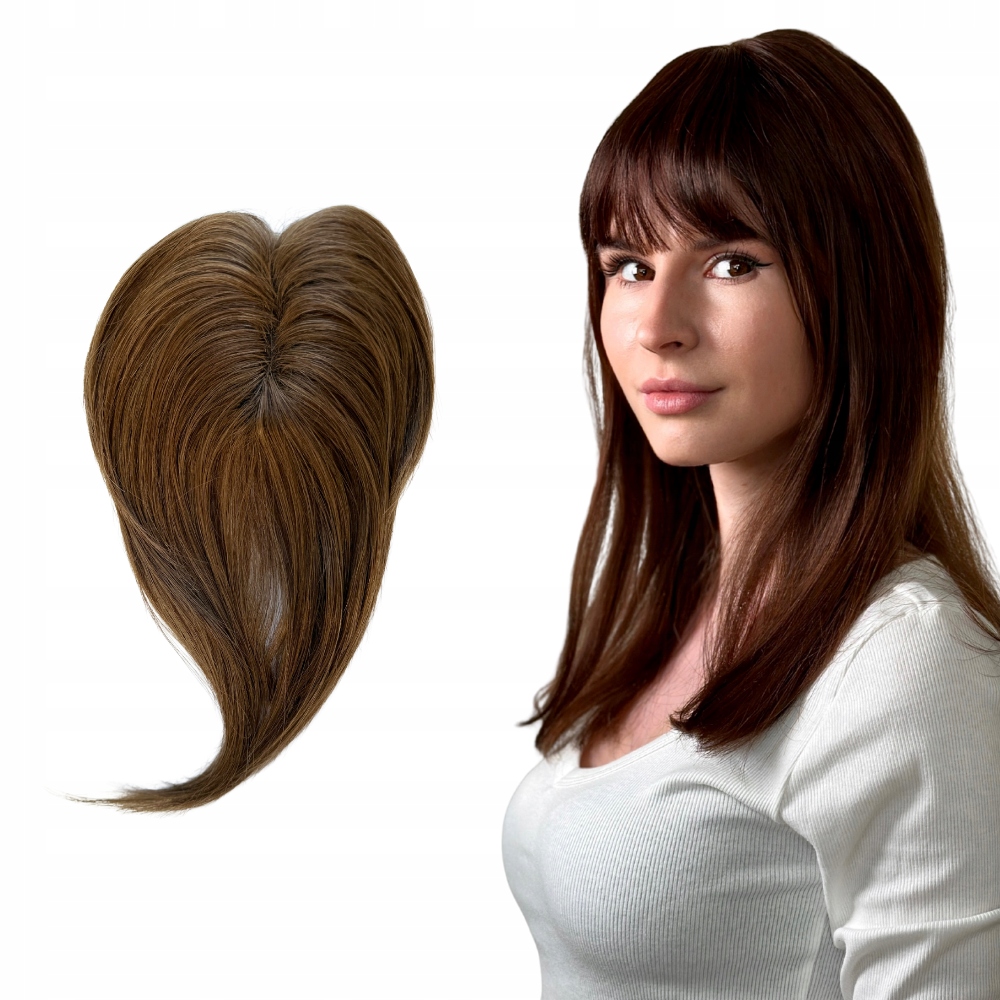 Připínáček na špičku hlavy topper z přírodních vlasů dámský tupet