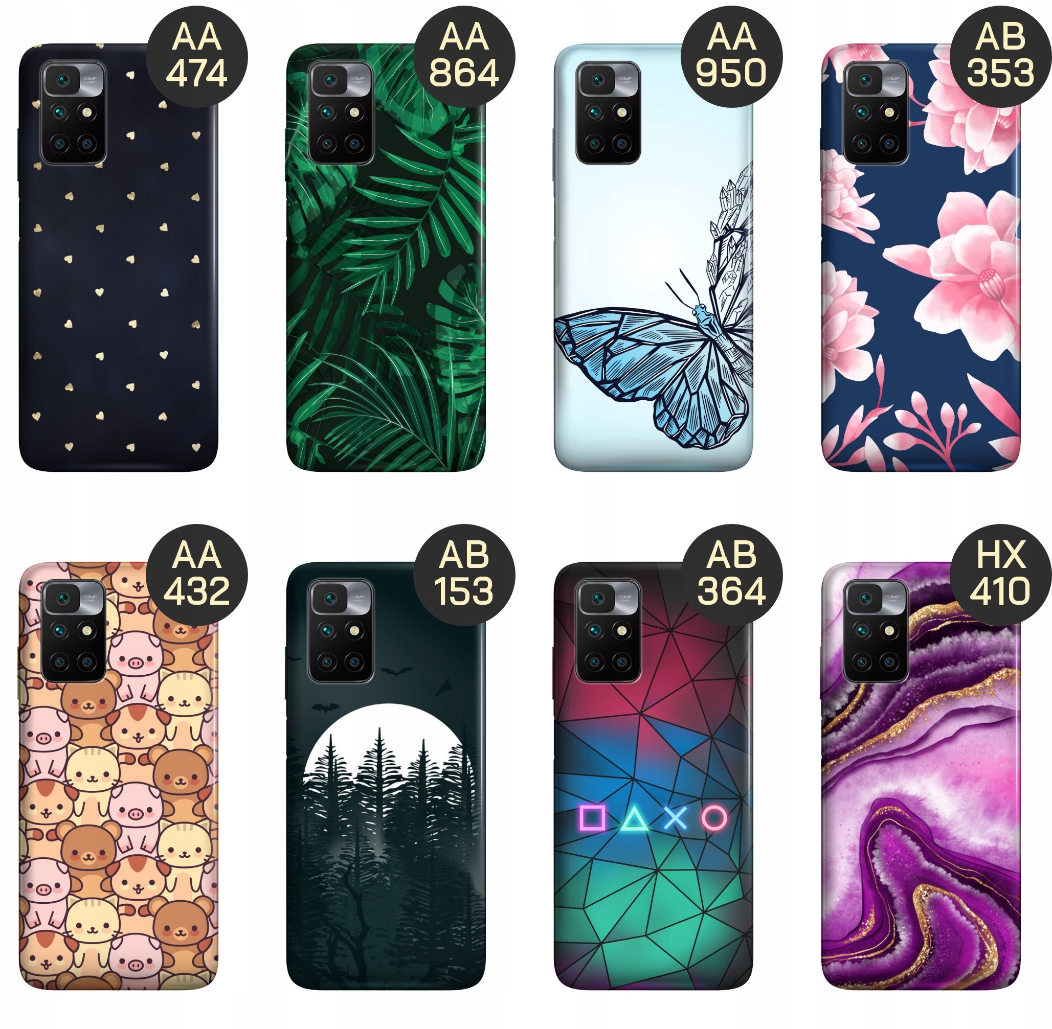ETUI DO XIAOMI REDMI 10 WZORY TOP100 DESIGN Z NADRUKIEM ZE WZOREM +SZKŁO Kolekcja ETUI Z NADRUKIEM